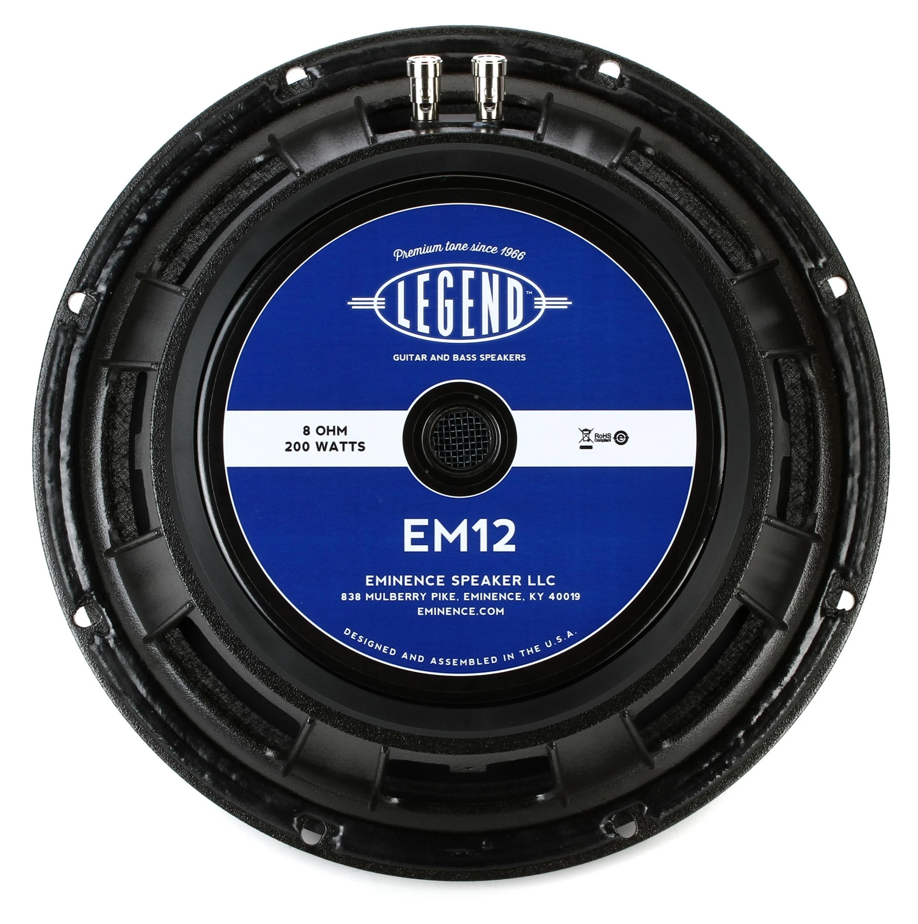 Eminence Legend EM12 12 英寸 200 瓦替换式吉他音箱扬声器 - 8 欧姆