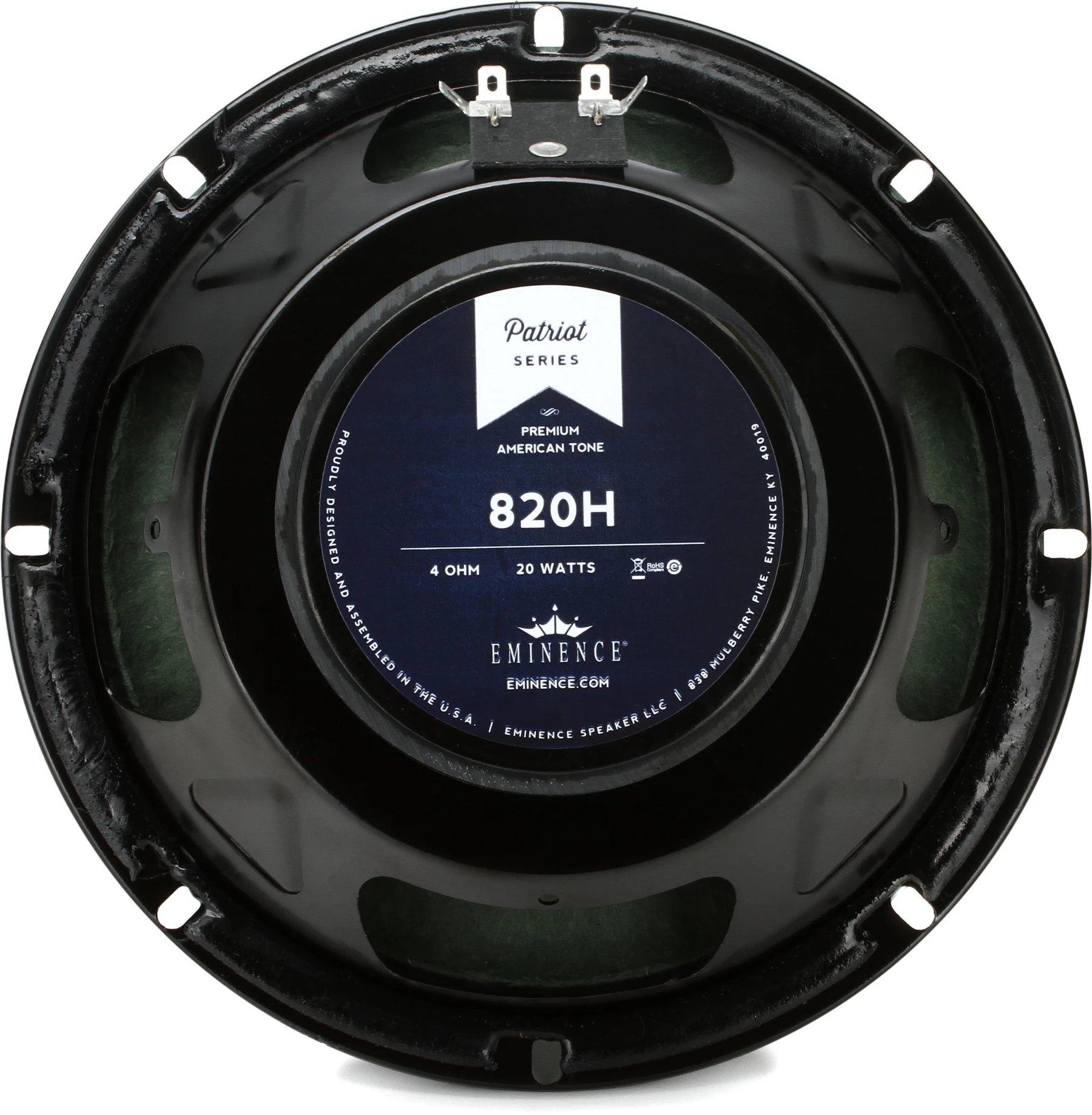 Eminence 820H 8 英寸 20 瓦替换式吉他扬声器 - 4 欧姆