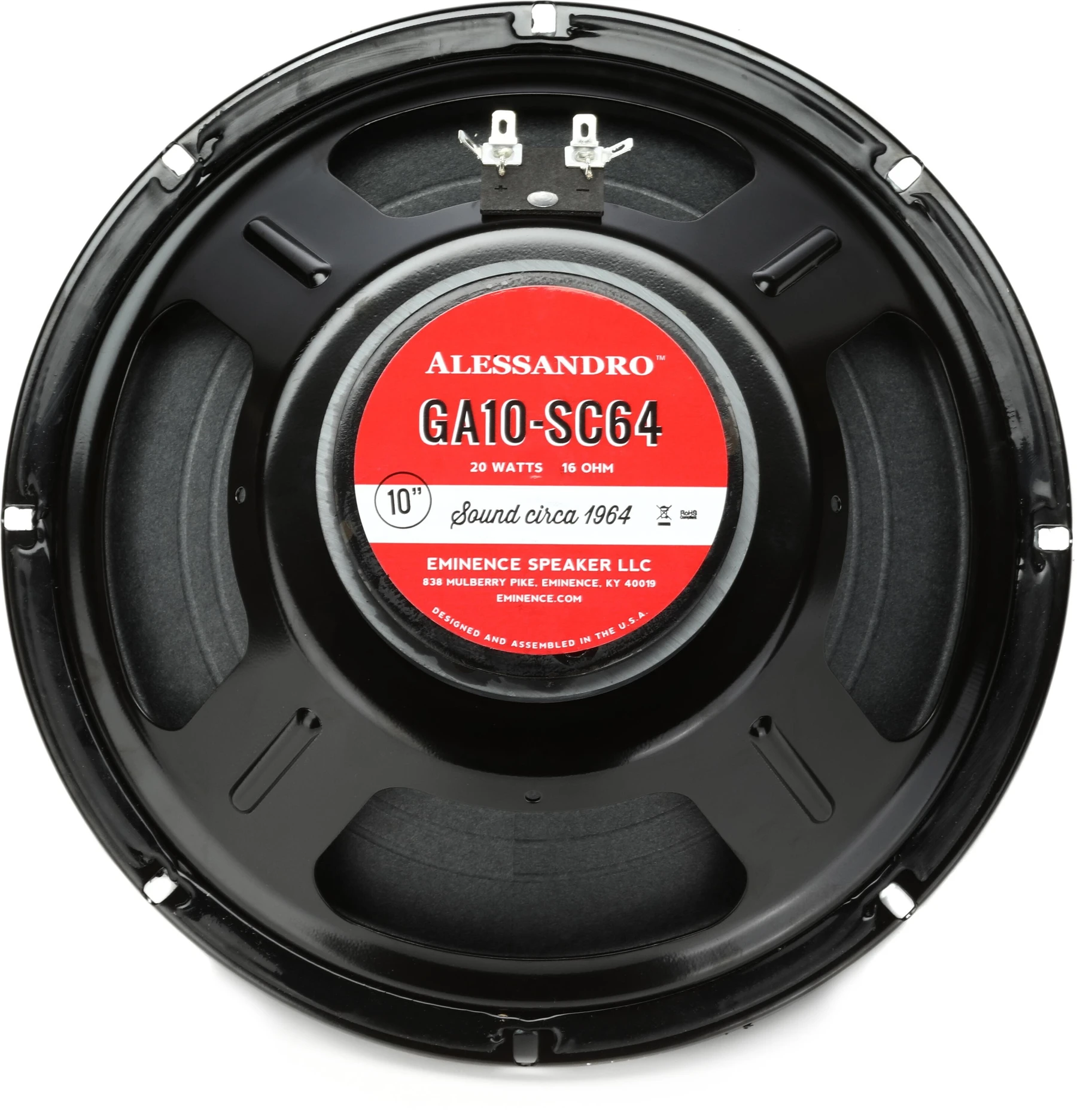 Eminence GA10-SC64 Allesandro 签名款 10英寸 20瓦替换式吉他音箱扬声器 - 16欧姆