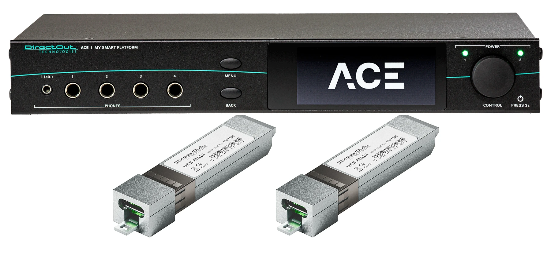 DirectOut Ace 配备双 USB.MADI 模块的多功能音频接口