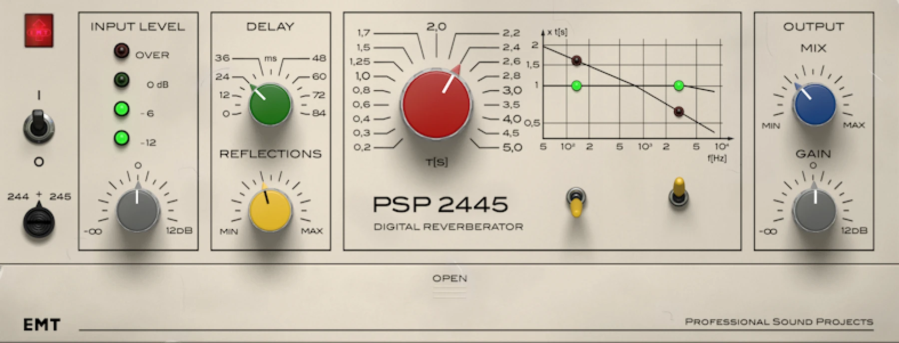 PSP Audioware 2445 EMT 复古混响处理器插件
