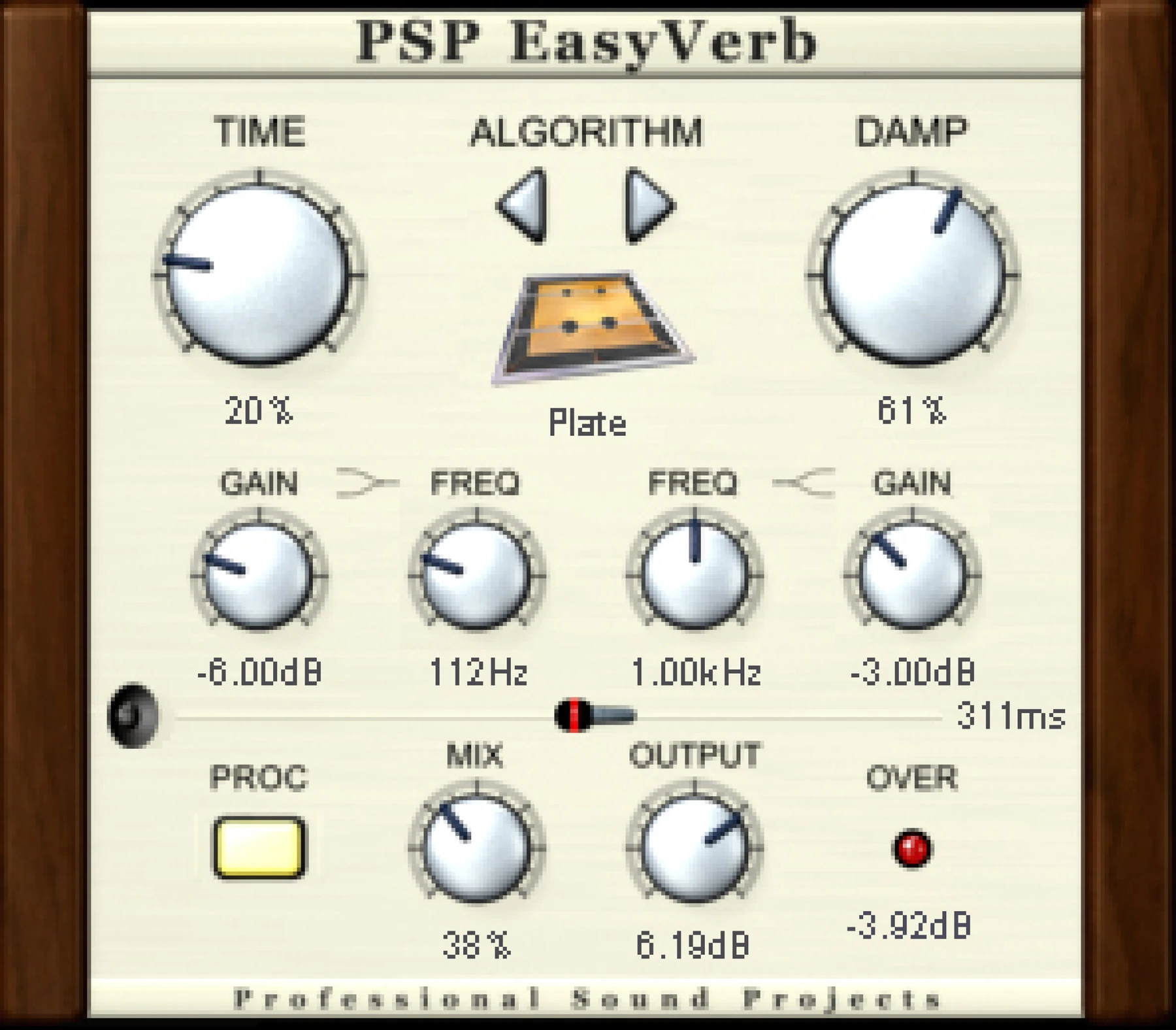 PSP Audioware EasyVerb 混响插件