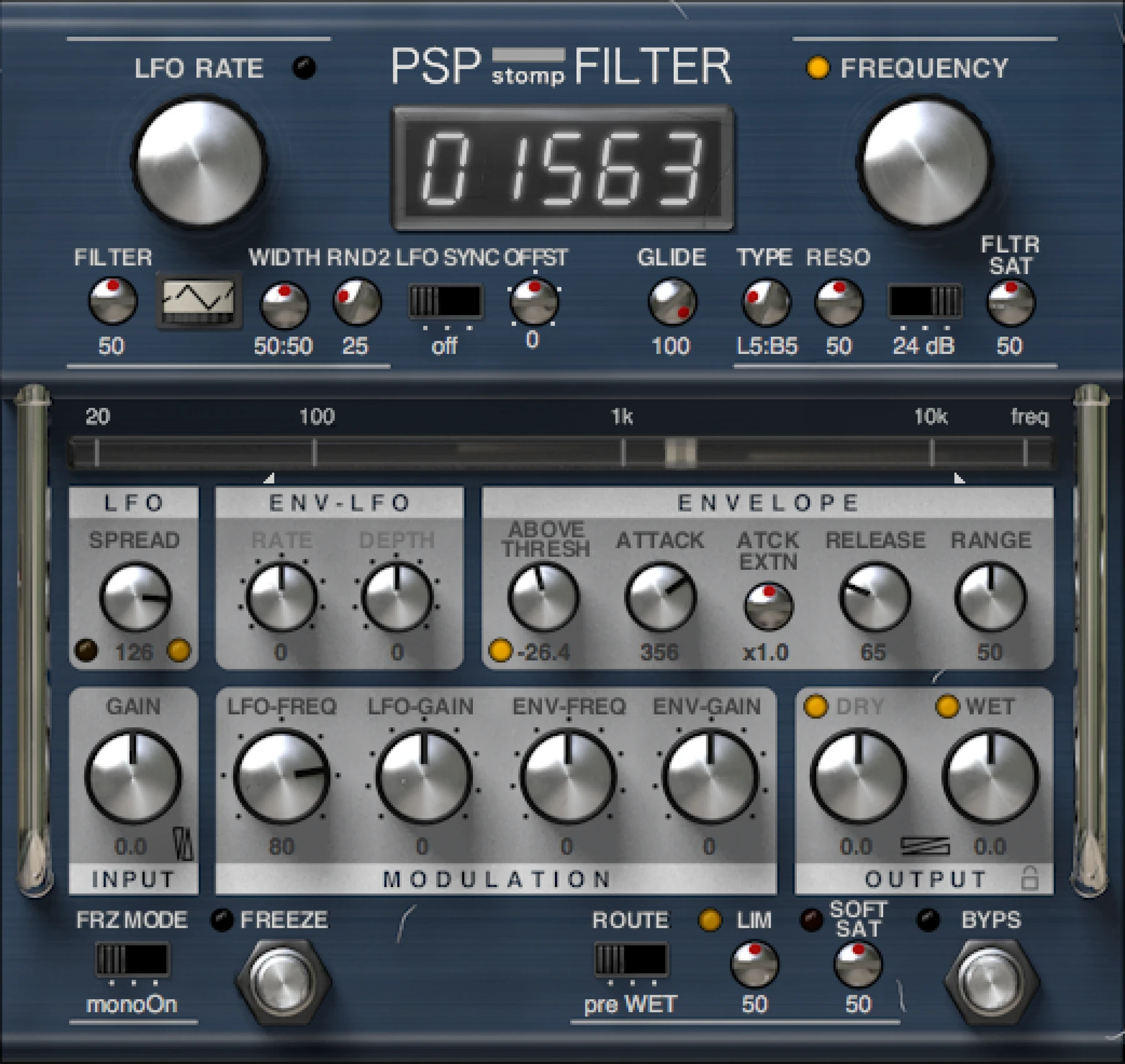 PSP Audioware StompFilter 创意滤波器插件