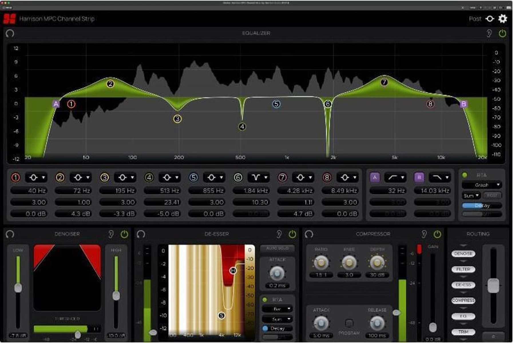 Harrison Audio MPC 通道条插件