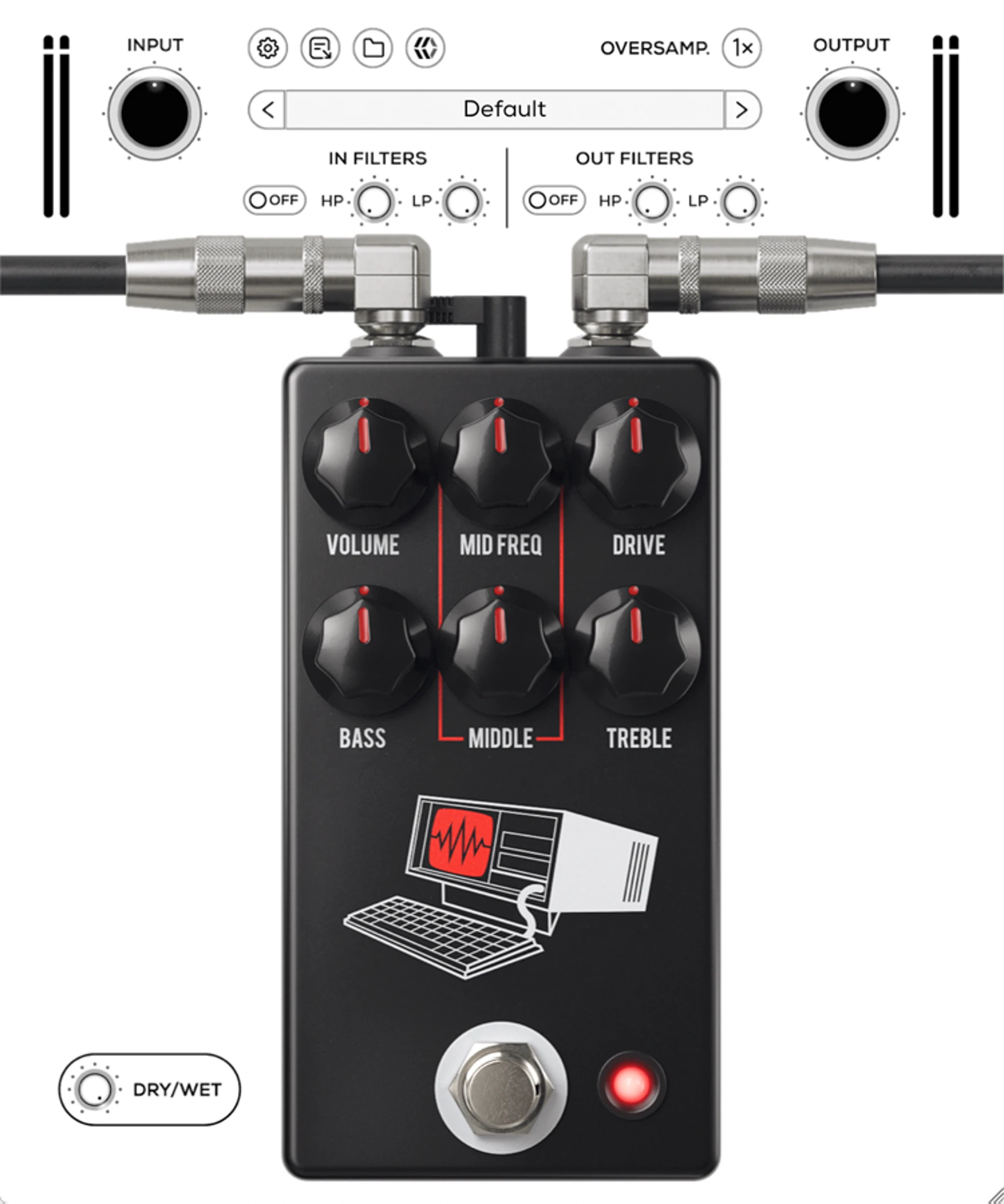 MixWave JHS Hard Drive Distortion Pedal Plug-in