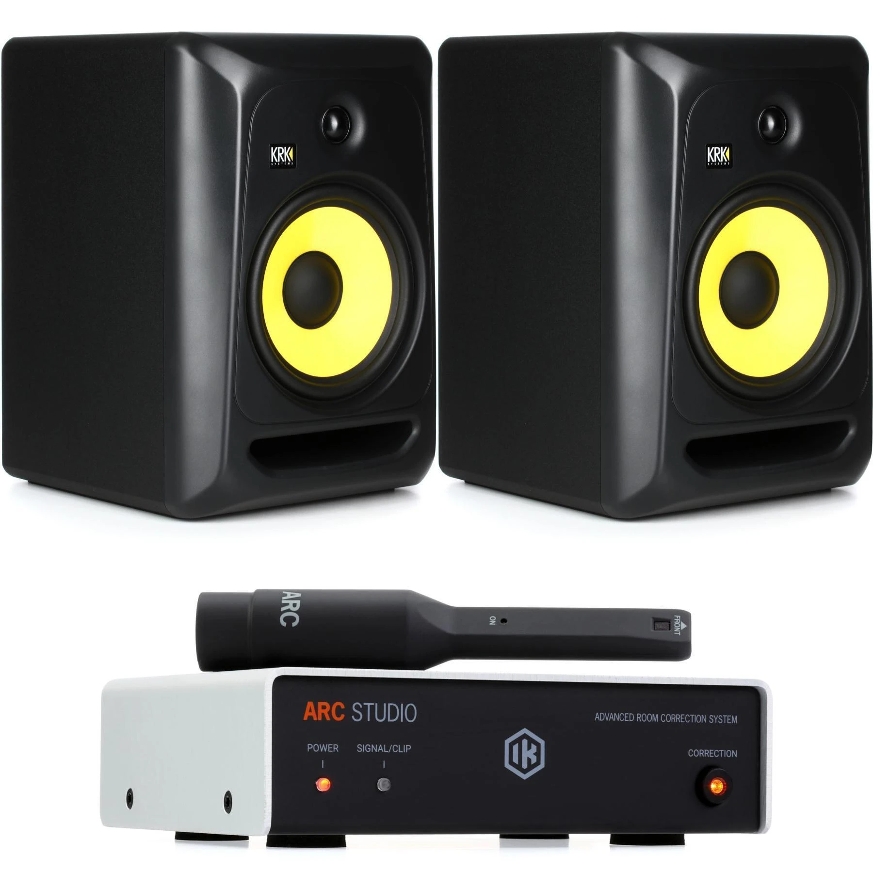 KRK Classic 8 8-inch Powered Studio Monitor Pair with IK Multimedia ARC Studio Room Correction