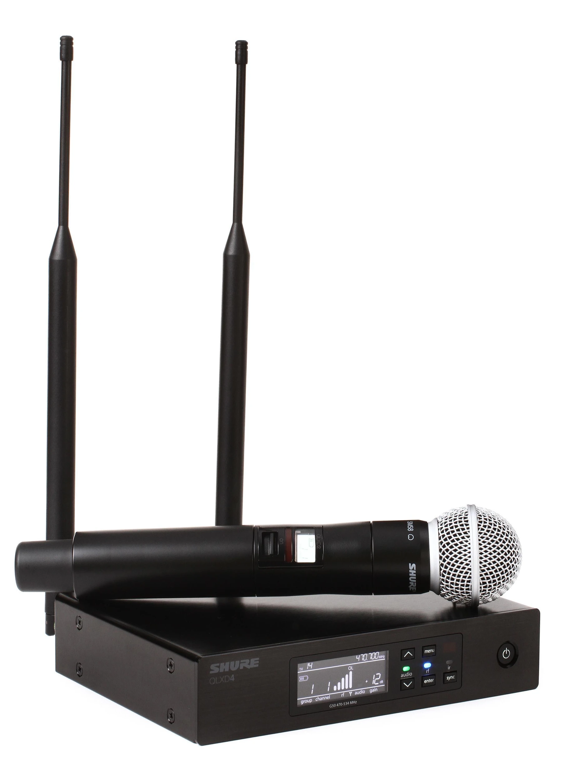 Shure QLXD24/SM58 数字无线手持麦克风系统 - G50 频段