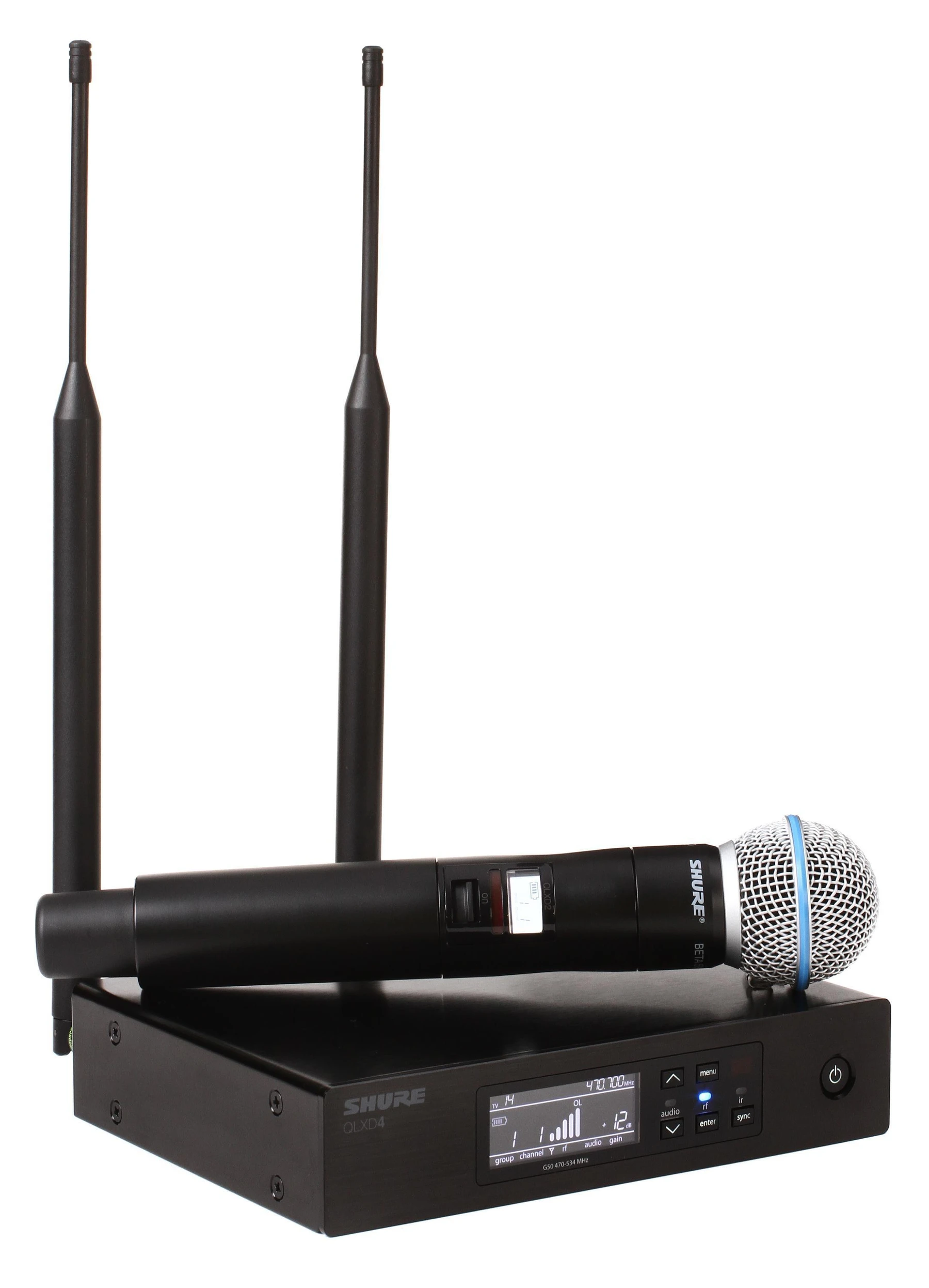 Shure QLXD24/B58 数字无线手持麦克风系统 - G50 频段