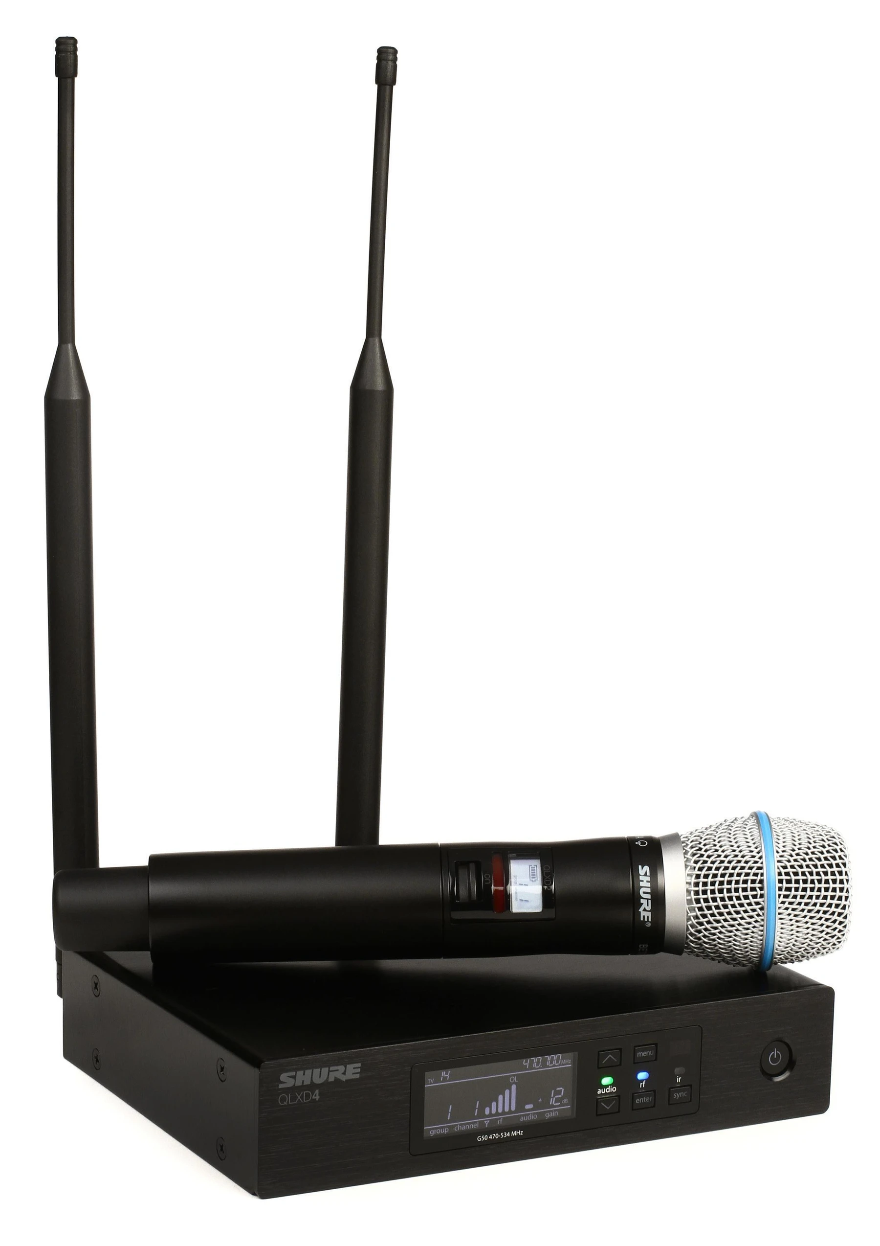Shure QLXD24/B87A 数字无线手持麦克风系统 - G50 频段