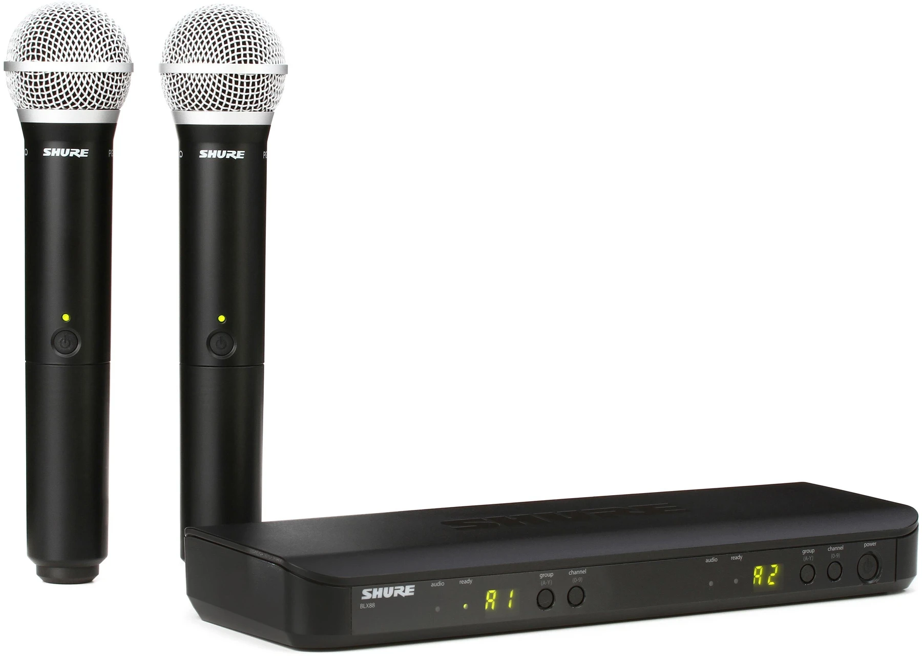 Shure BLX288/PG58 双通道无线手持麦克风系统 - J11 频段