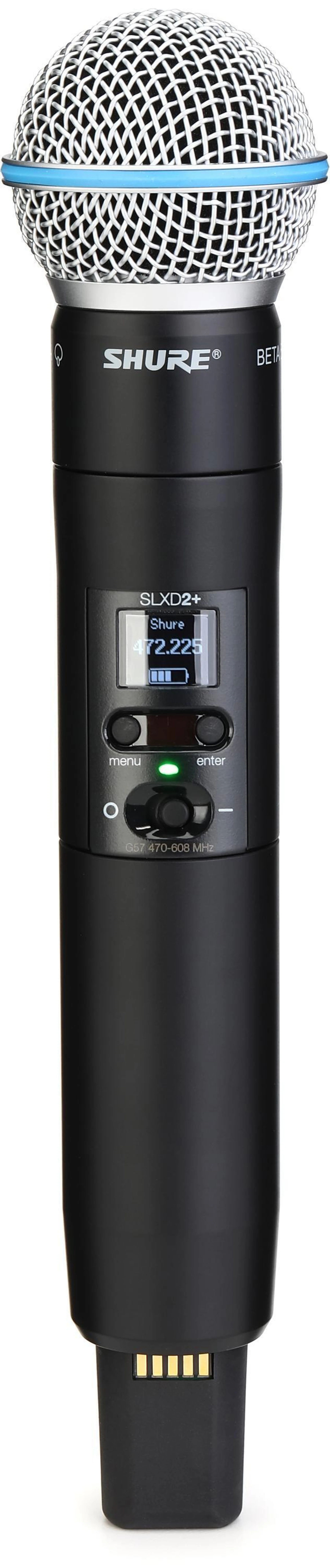 Shure SLXD2+ 配备 Beta58A 麦克风音头的无线手持发射机 - G57 频段
