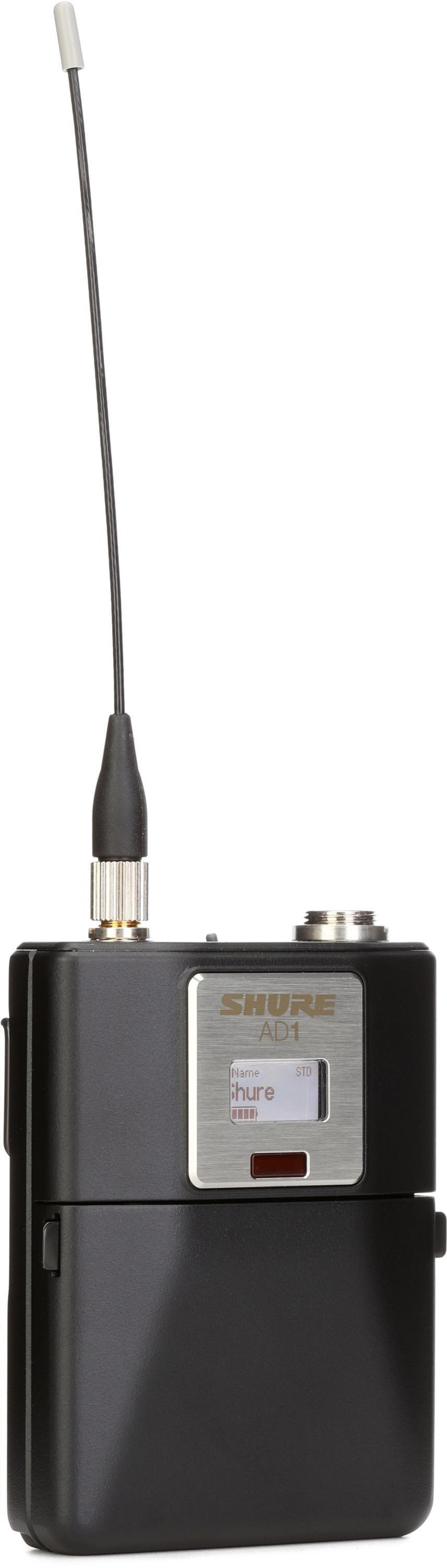 Shure AD1 配备 TA4 接口的无线腰包发射机