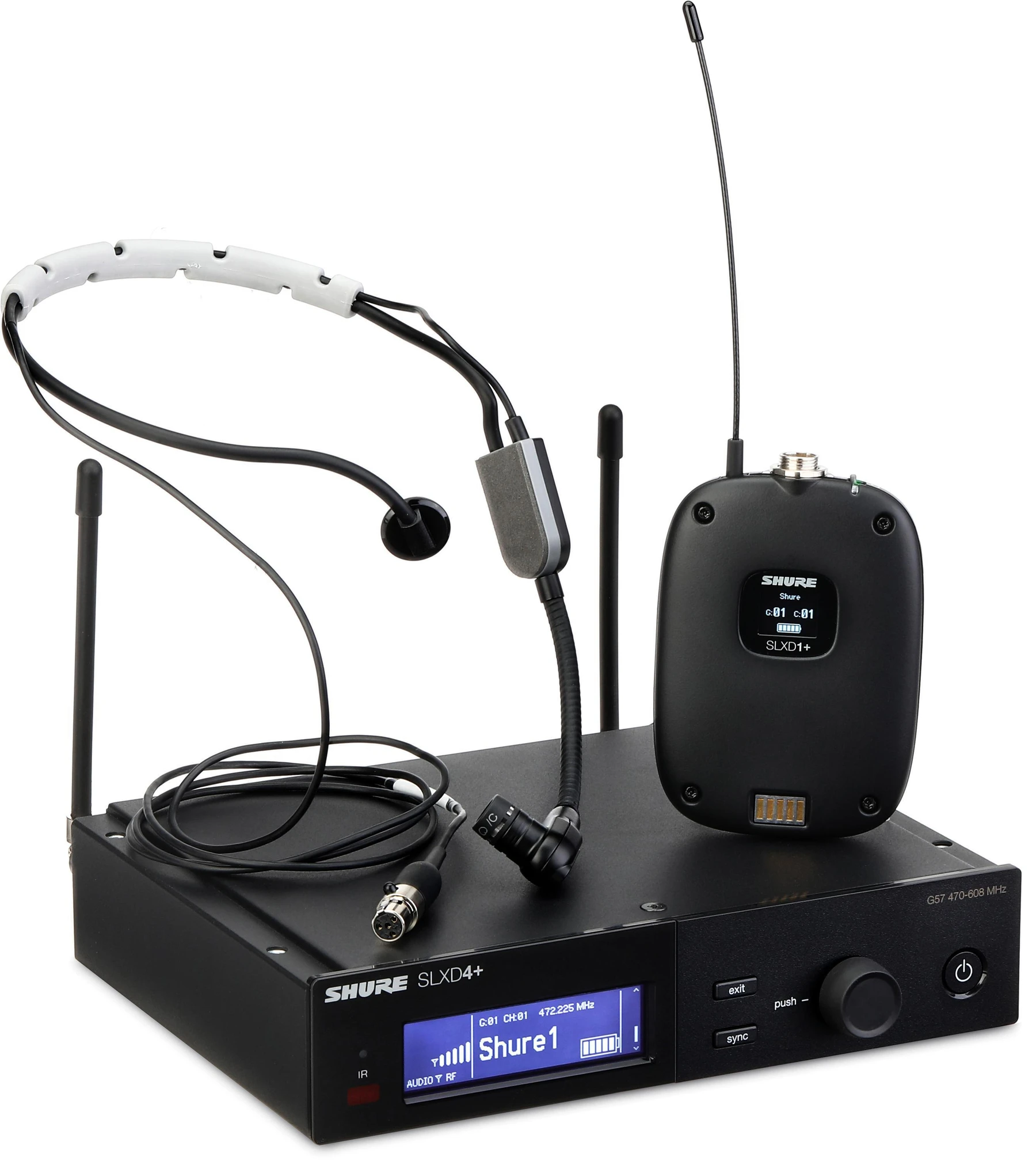 Shure SLXD14+/SM35 无线头戴式麦克风系统 - G57 频段