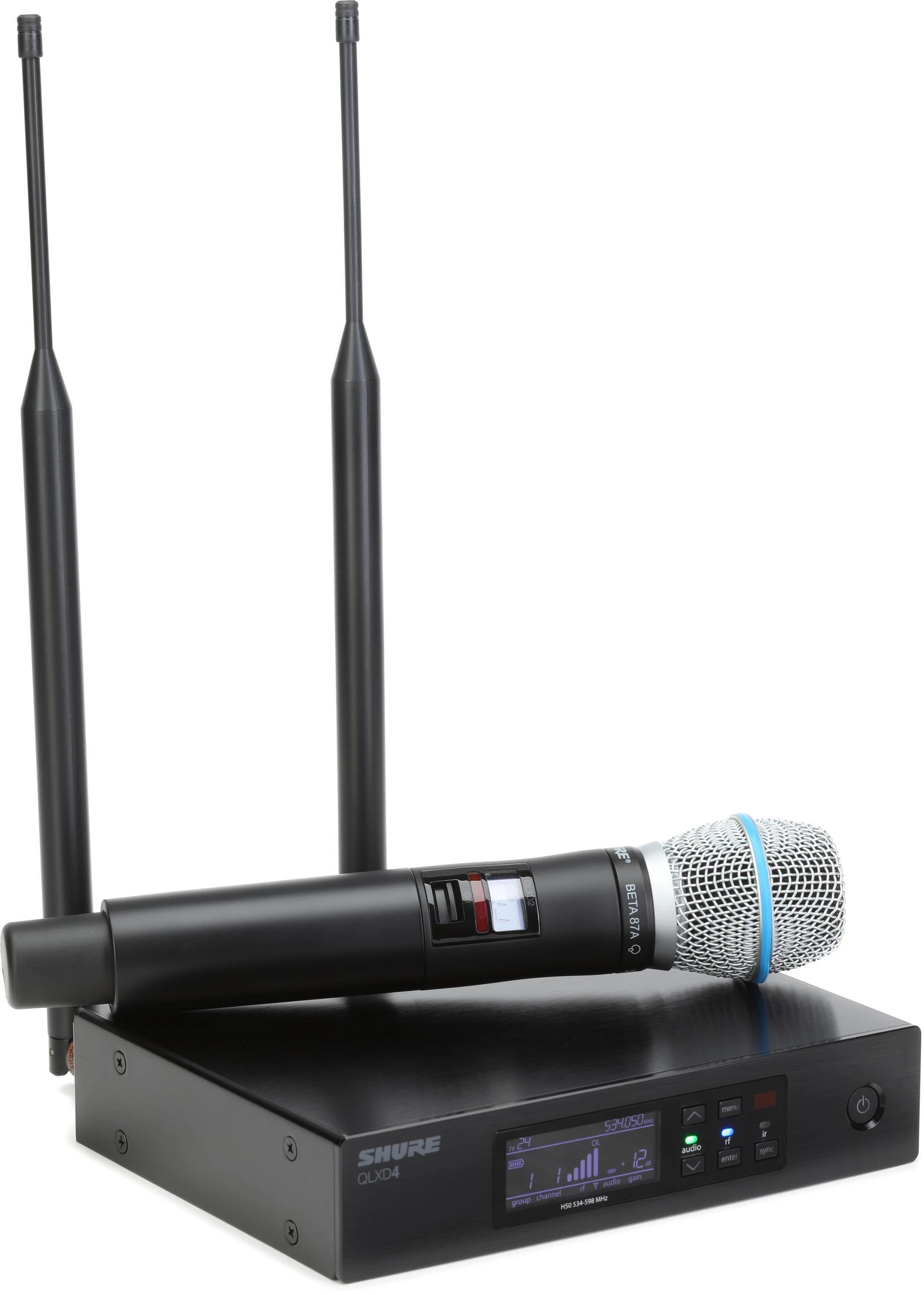 Shure QLXD24/B87A 数字无线手持麦克风系统 - H50 频段