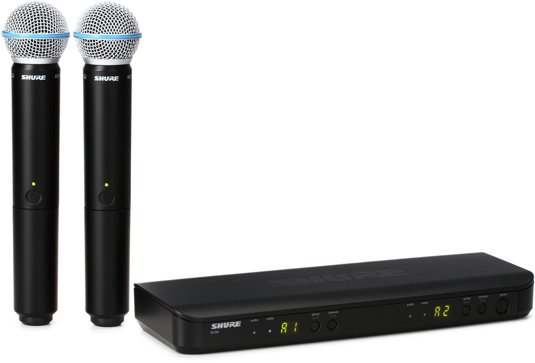 Shure BLX288/B58 双通道无线手持麦克风系统 - H10 频段