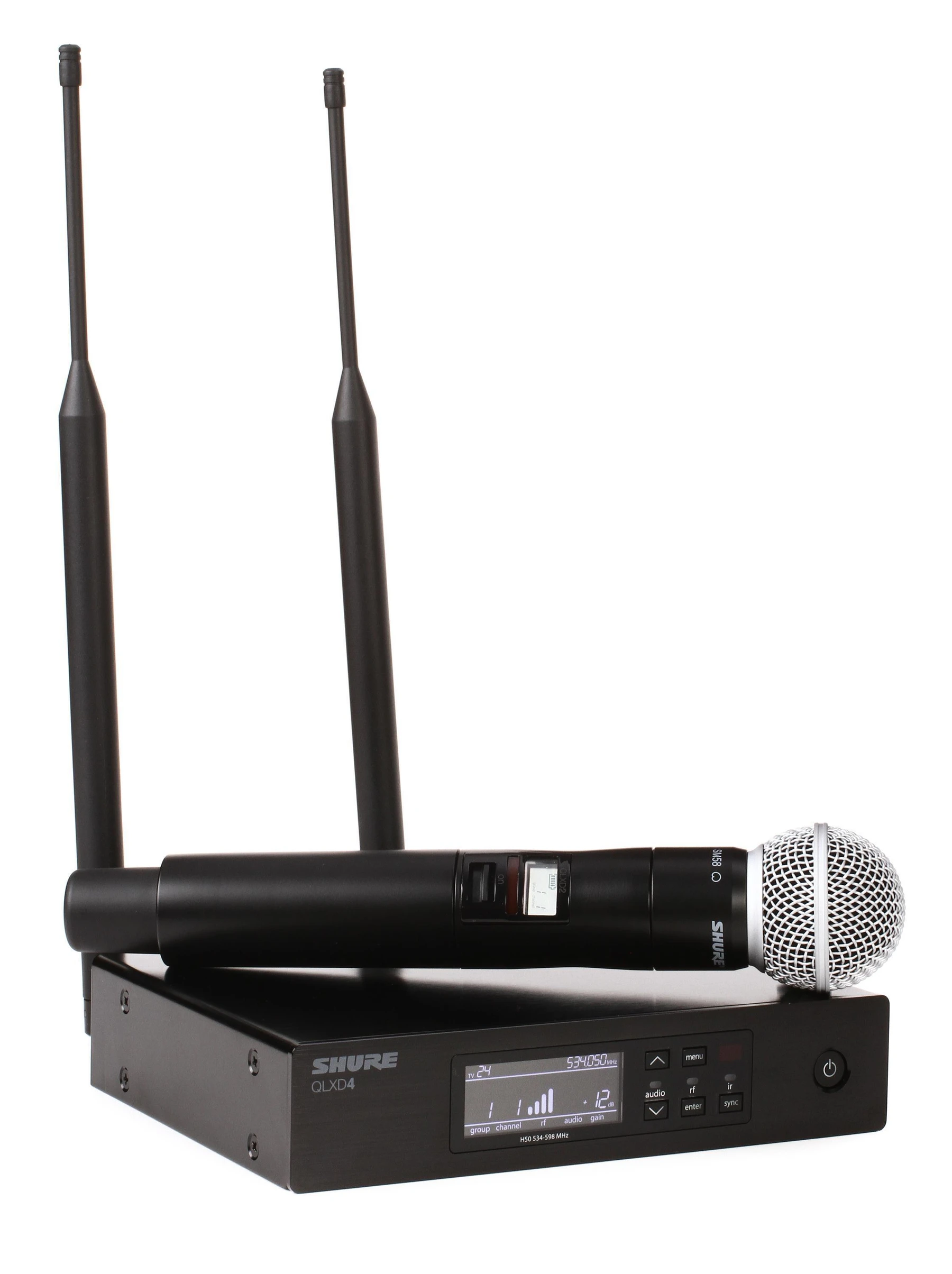 Shure QLXD24/SM58 数字无线手持麦克风系统 - H50 频段