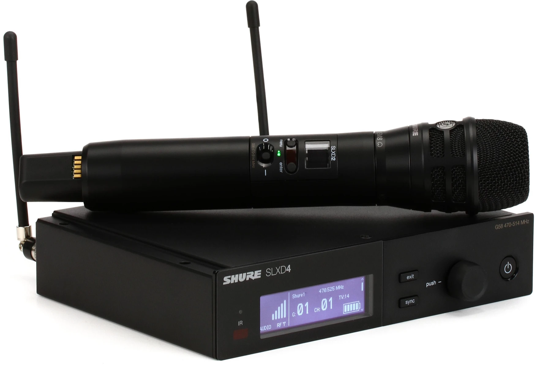 Shure SLXD24/K8B 数字无线手持麦克风系统 - G58 频段
