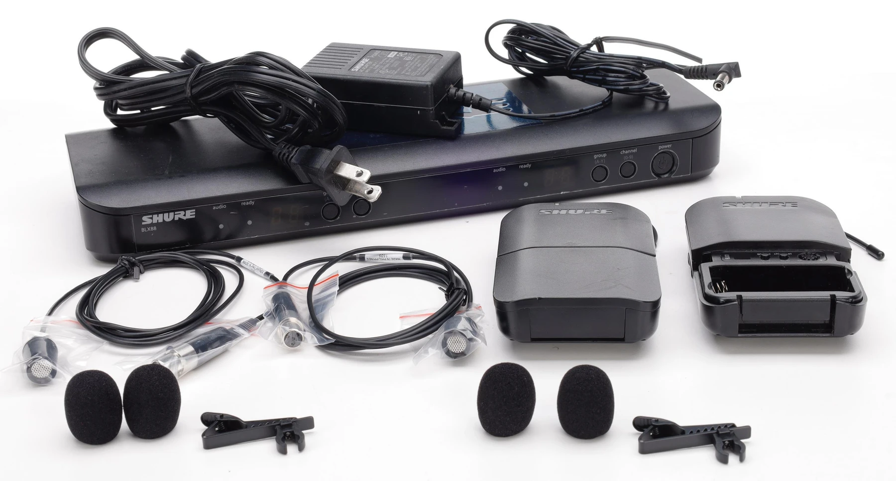 Shure BLX188/CVL 双通道无线领夹式麦克风系统 - J11 频段