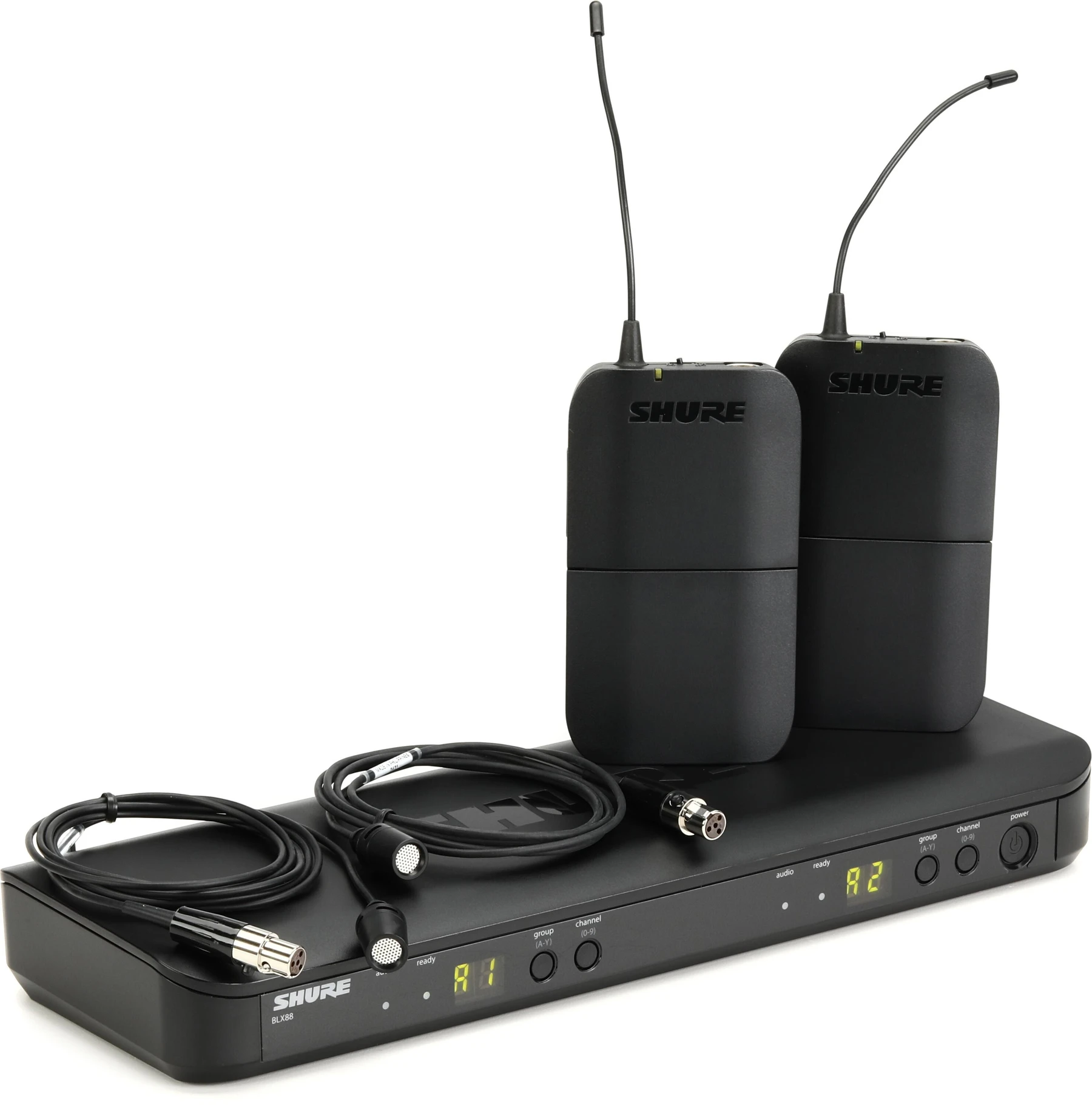 Shure BLX188/CVL 双通道无线领夹麦克风系统 - H10 频段