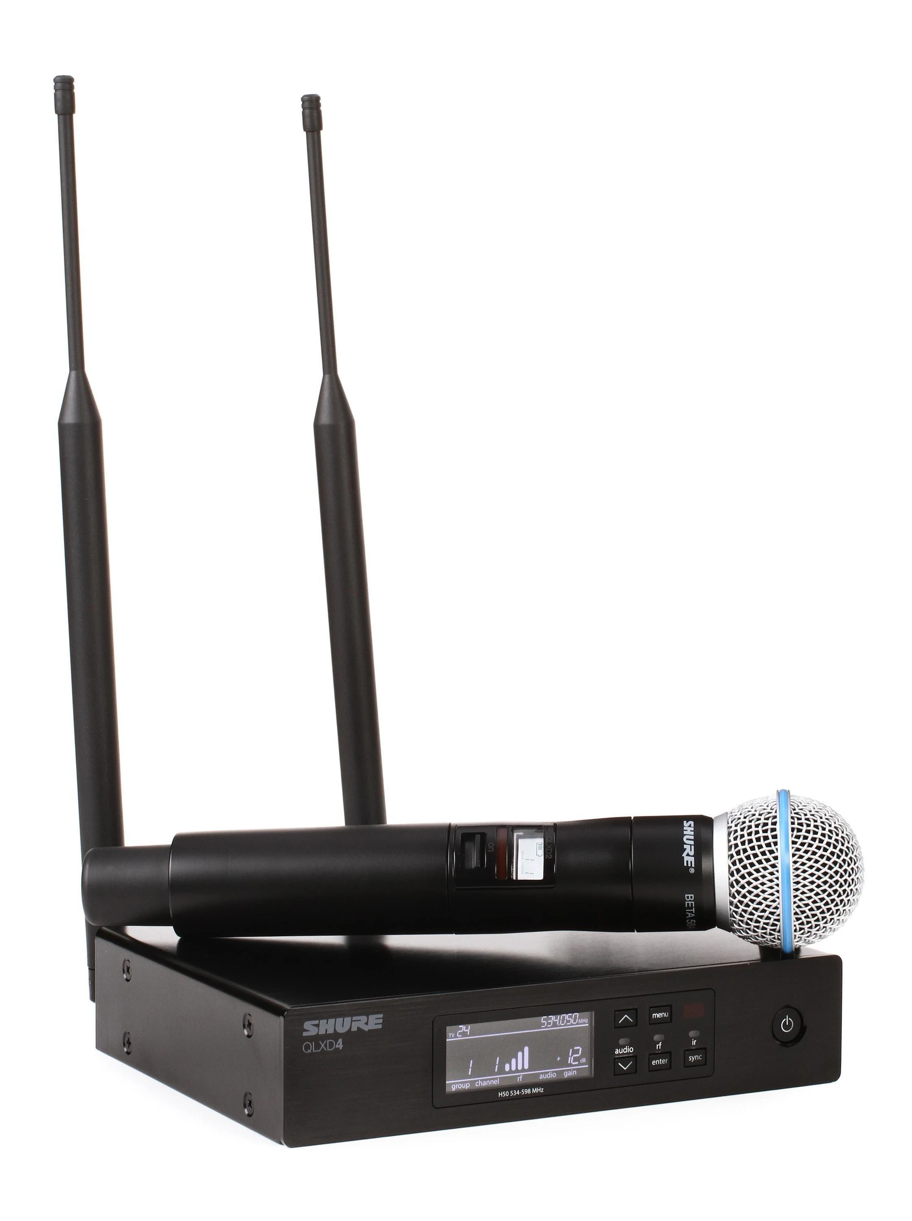 Shure QLXD24/B58 数字无线手持麦克风系统 - H50 频段