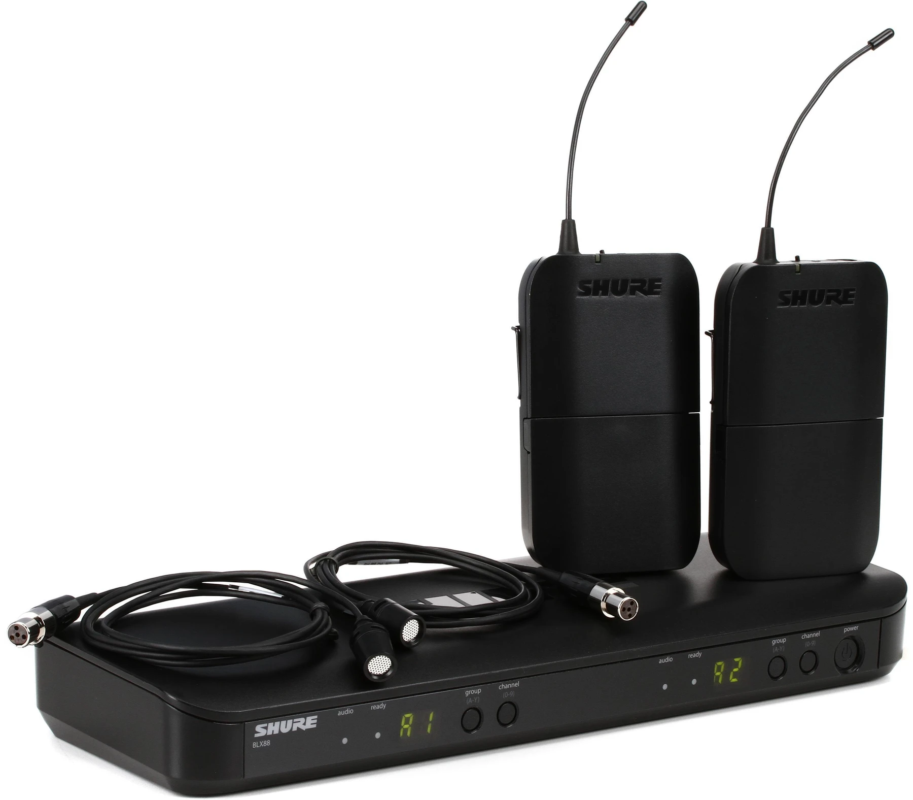 Shure BLX188/CVL 双通道无线领夹麦克风系统 - H11 频段