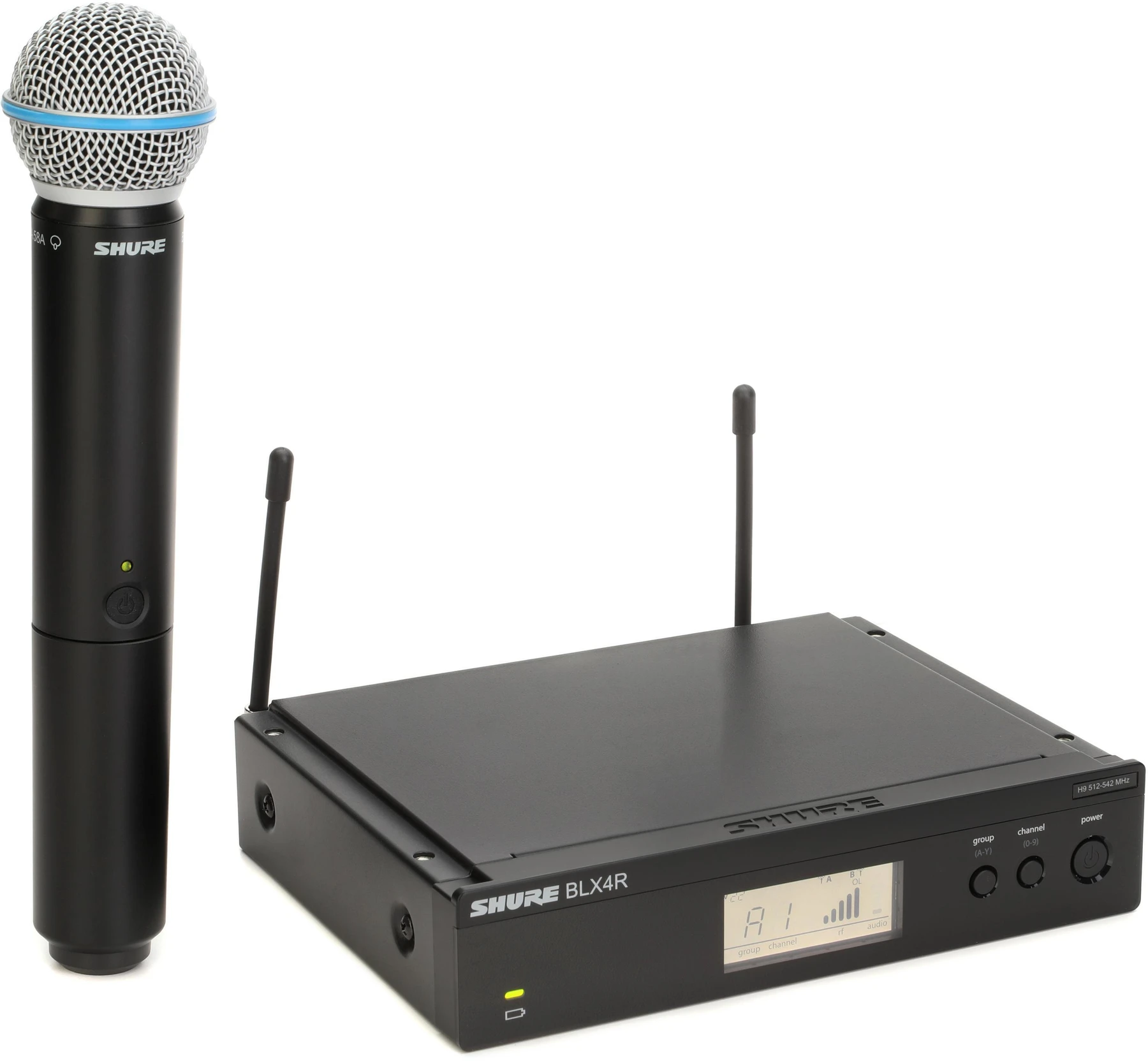 Shure BLX24R/B58 无线手持麦克风系统 - H9 频段