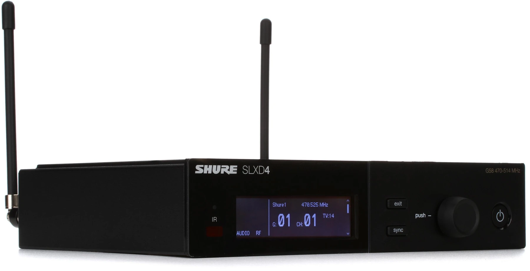 Shure SLXD4 数字无线接收机 - G58 频段