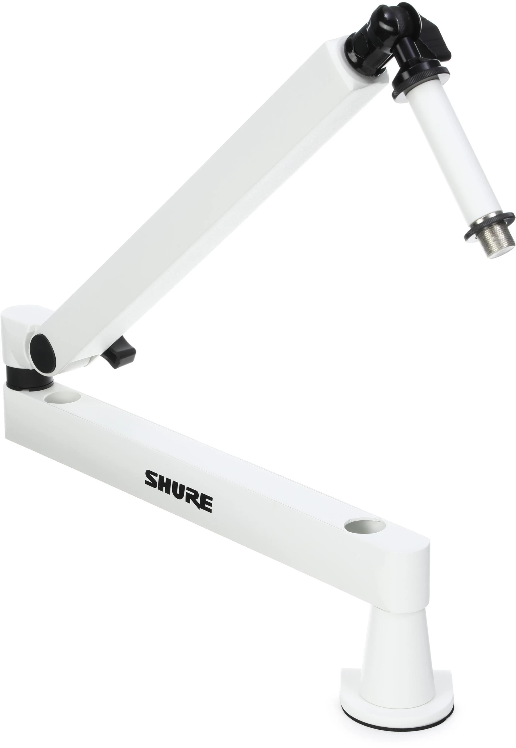 Shure SH-BROADCAST2 低矮型可调节桌面麦克风悬臂支架 - 白色