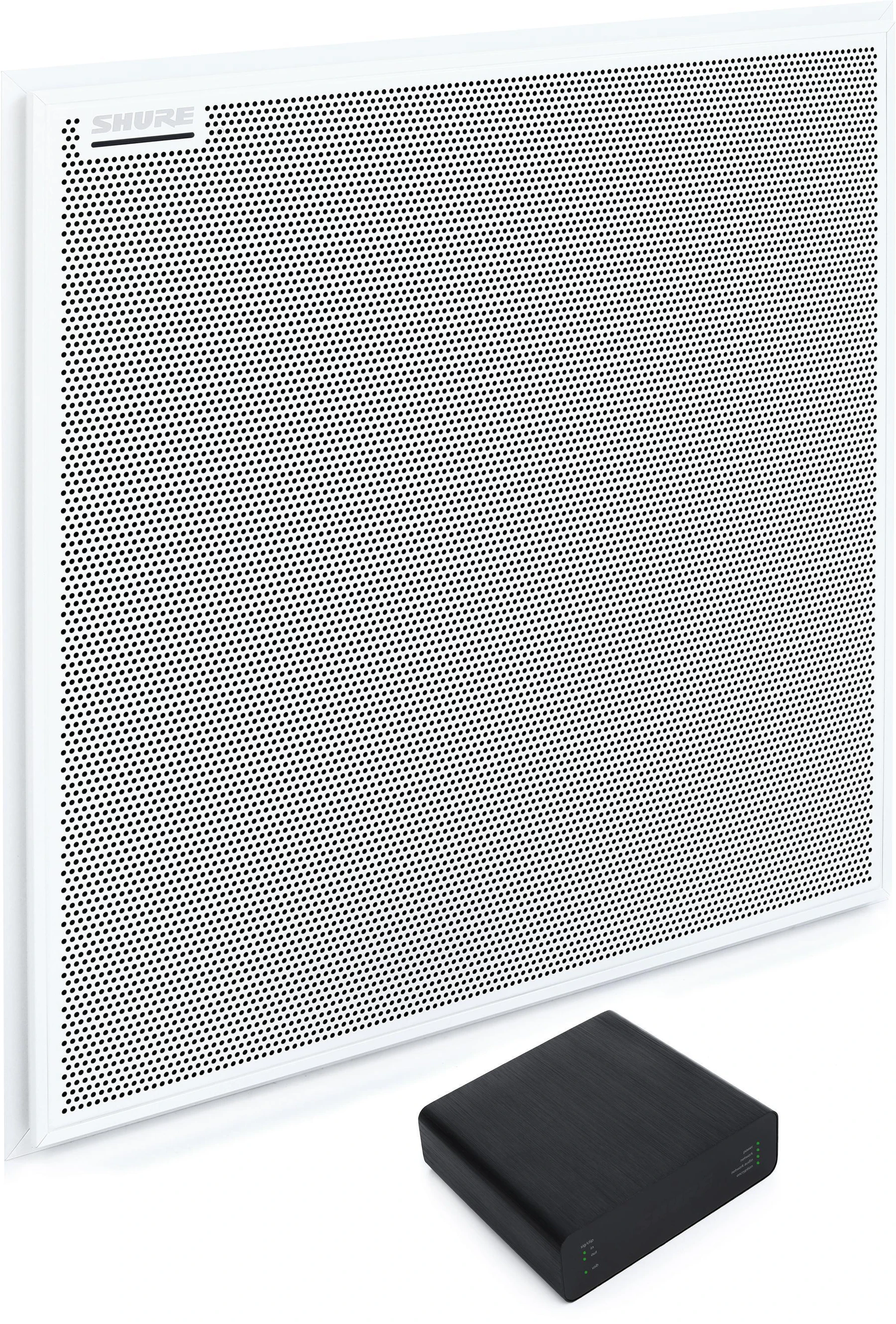 Shure MXA902 和 ANIUSB-MATRIX 音频会议套件 - 24 英寸版本，白色