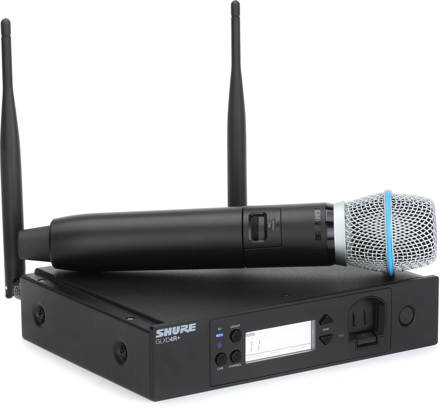 Shure GLXD24+/B87A 配备 BETA87A 音头的数字无线机架系统