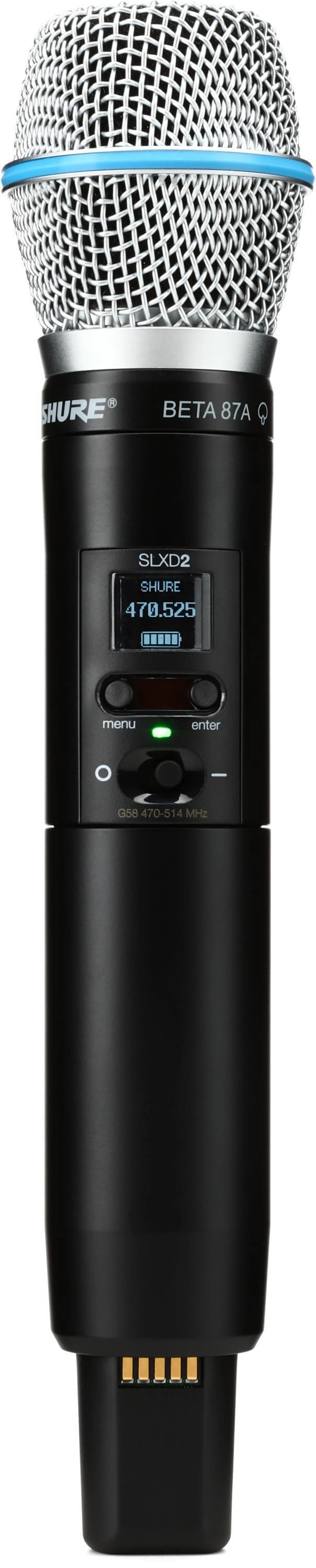 Shure SLXD2/B87A 无线手持麦克风发射机 - G58 频段