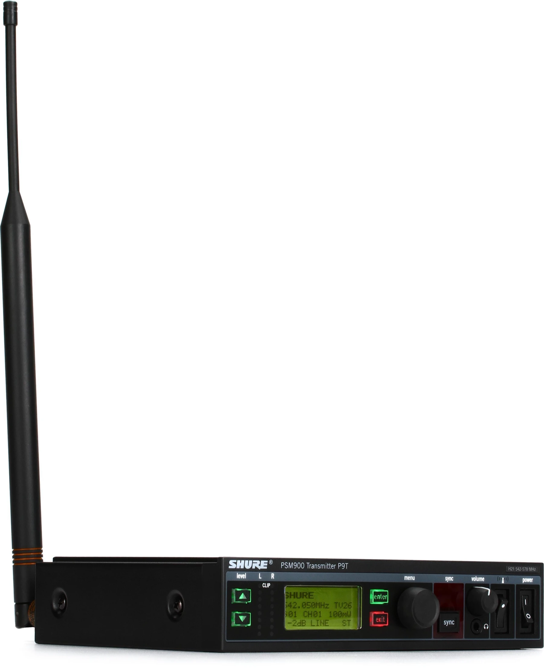Shure P9T 无线入耳式监听系统无线发射机 - H21 频段，542-578 MHz