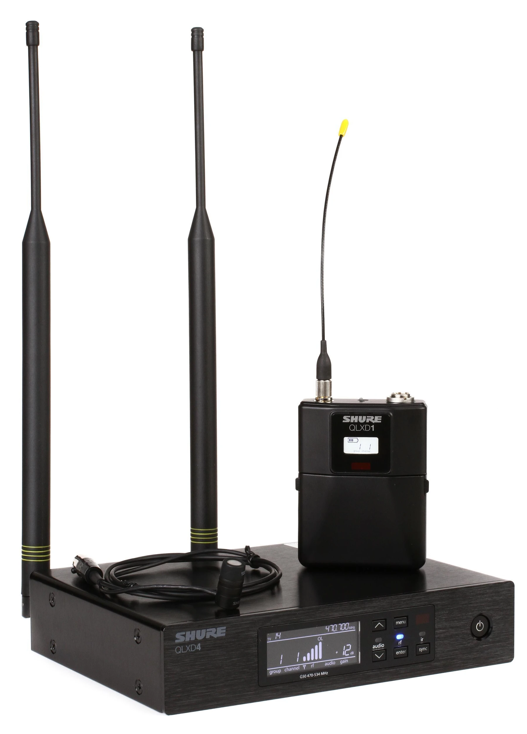 Shure QLXD14/83 无线全向领夹式麦克风系统 - G50 频段