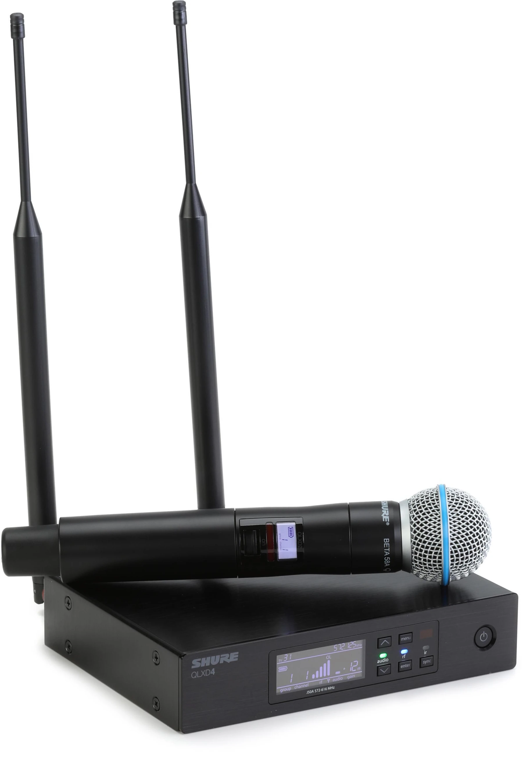 Shure QLXD24/B58 数字无线手持麦克风系统 - J50A 频段