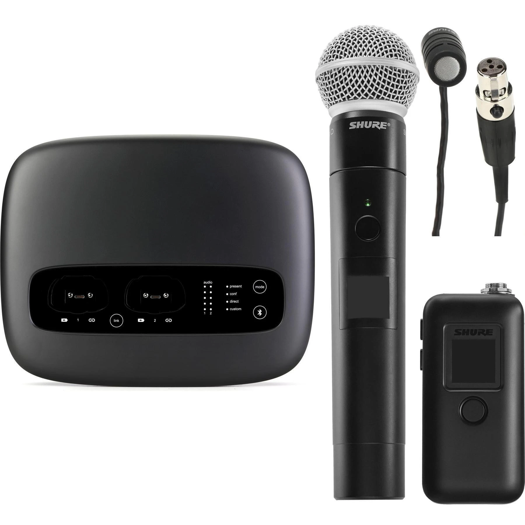 Shure MXWAPXD 双通道手持式及领夹式无线麦克风系统 - Z10 频段