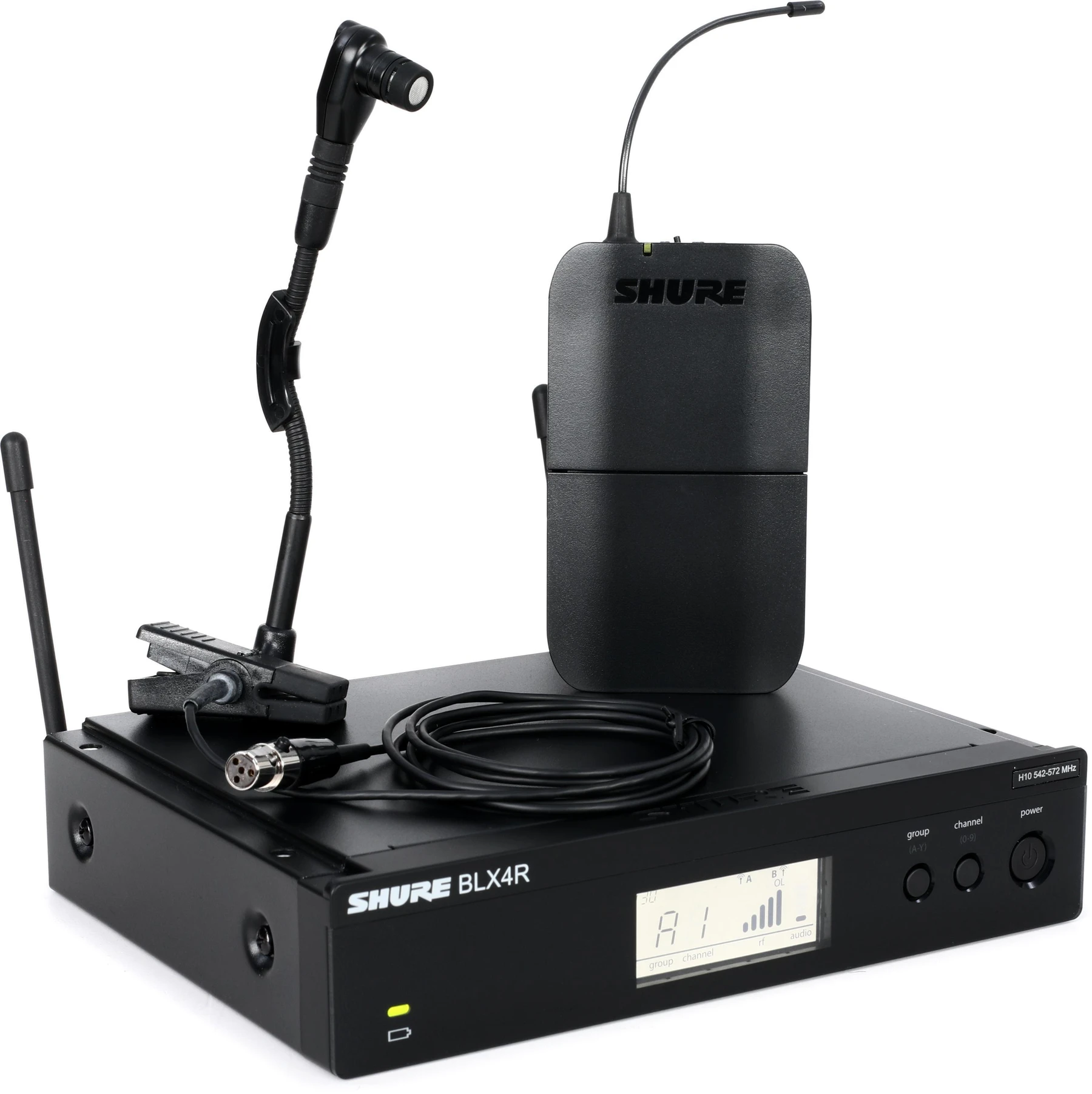 Shure BLX14R/B98 无线乐器麦克风系统 - H10 频段