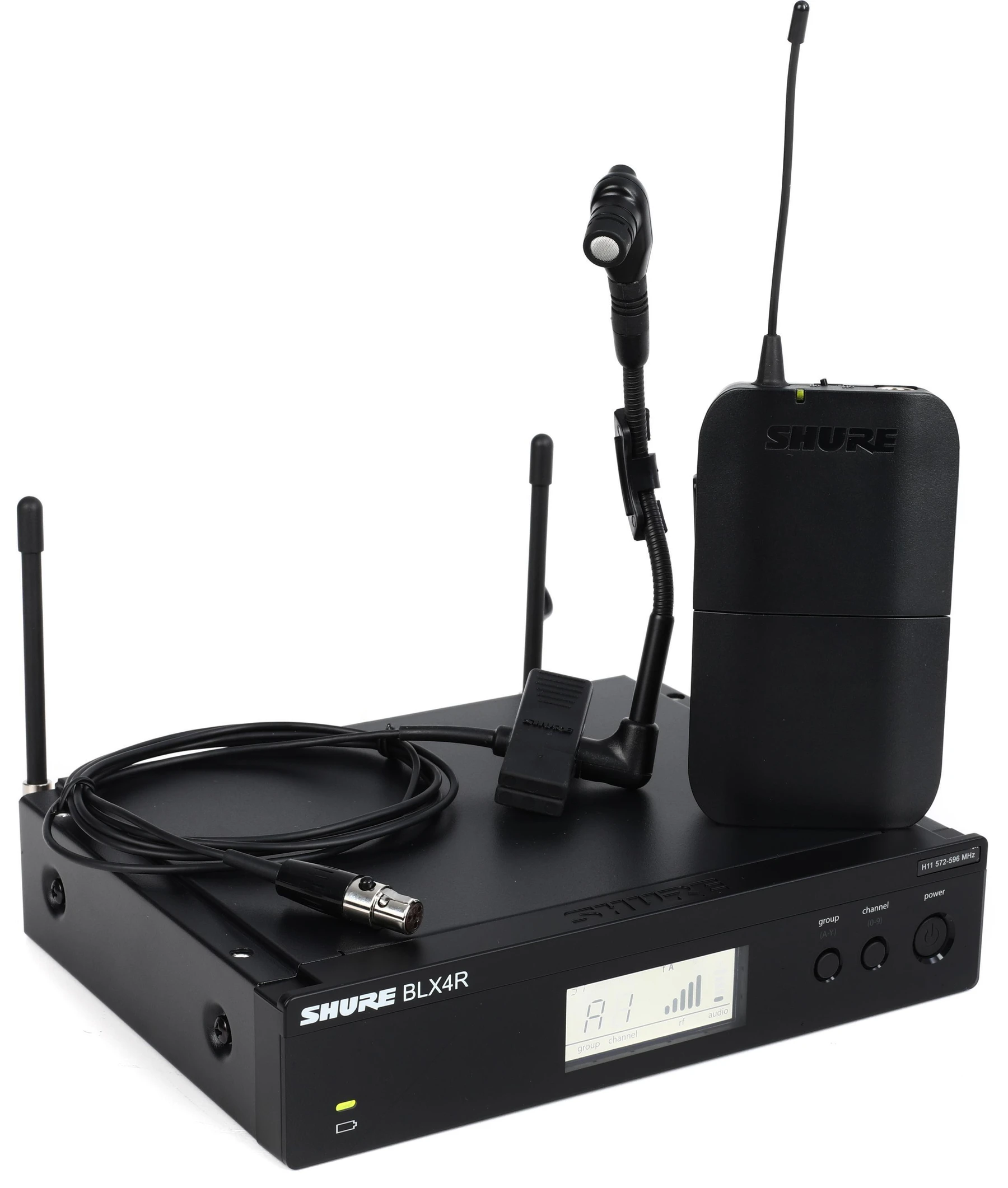 Shure BLX14R/B98 无线乐器话筒系统 - H11 频段