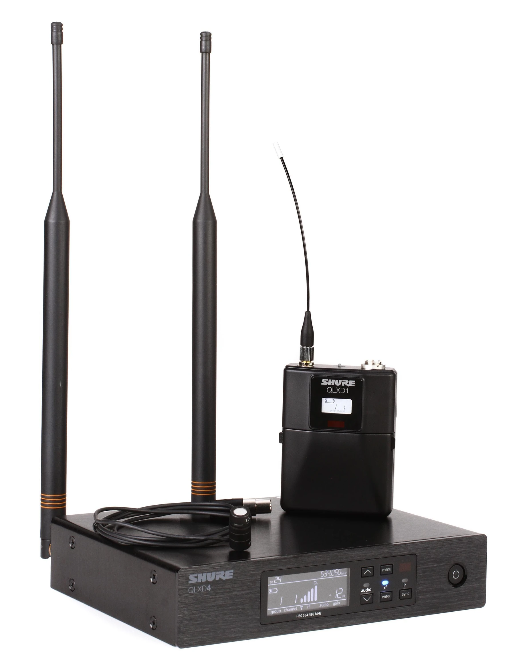 Shure QLXD14/84m 无线超心形领夹话筒系统 - H50 频段