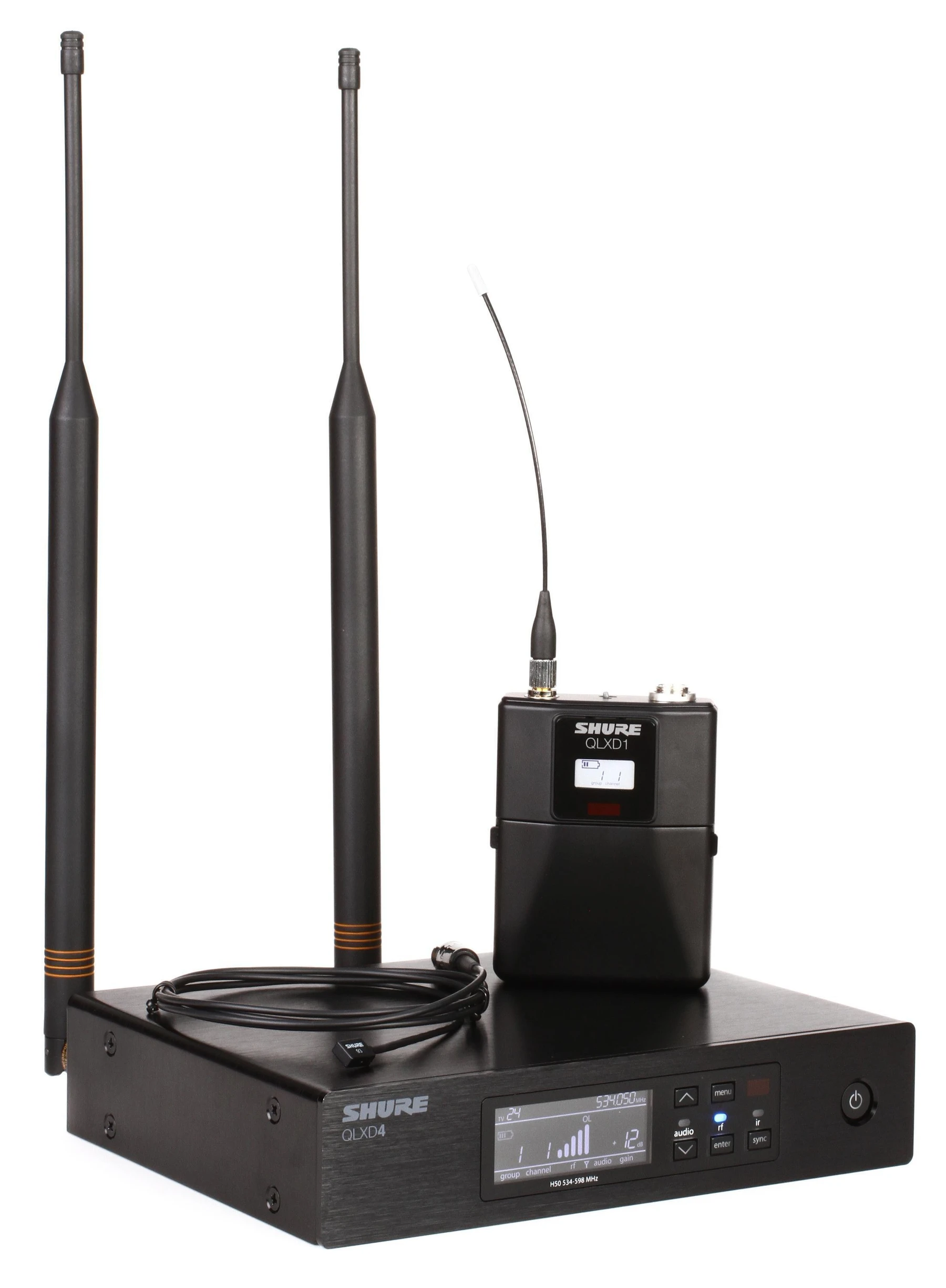 Shure QLXD14/93 无线全向超微型领夹话筒系统 - H50 频段
