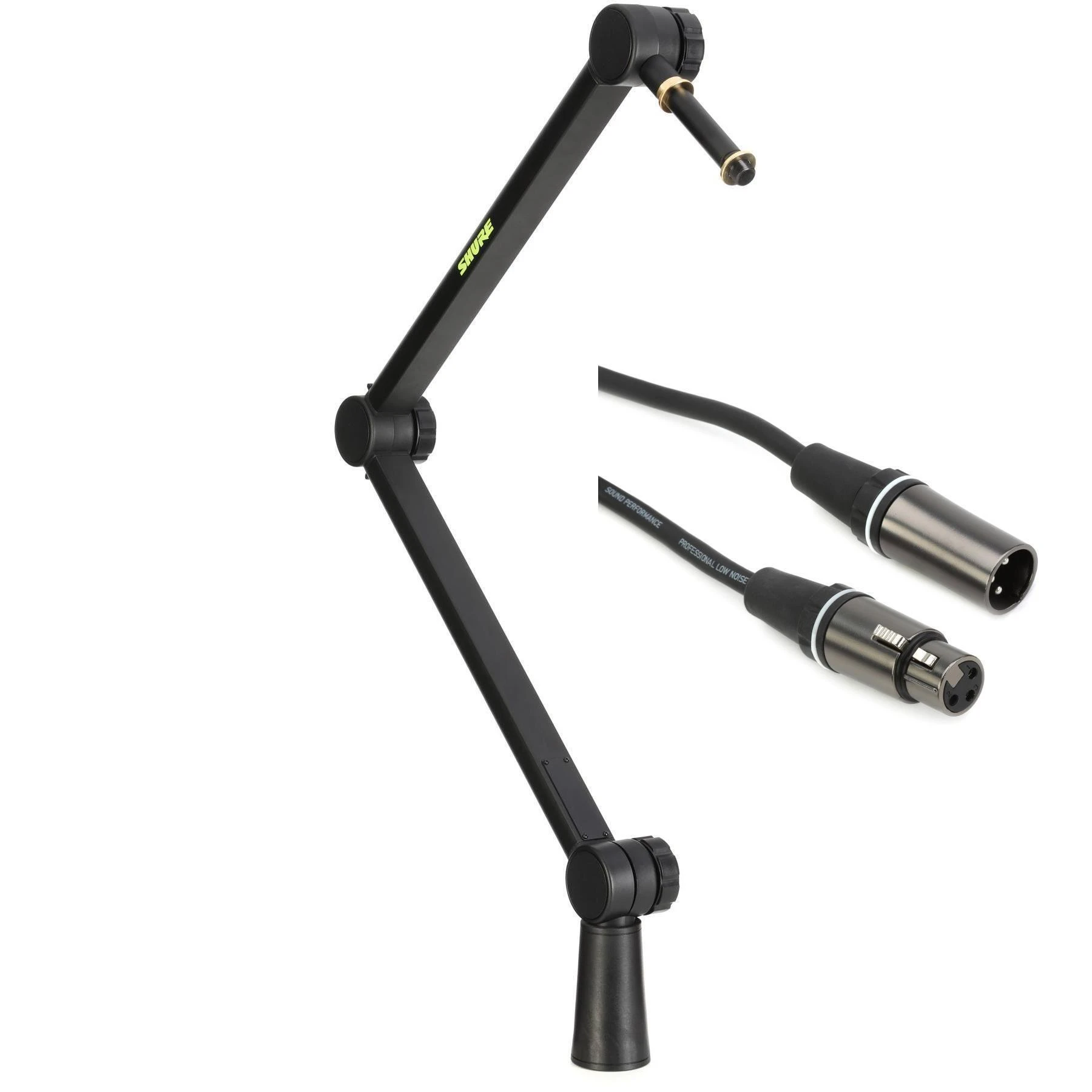Shure SH-BROADCAST1 豪华可调节桌面麦克风悬臂支架，带 XLR 电缆