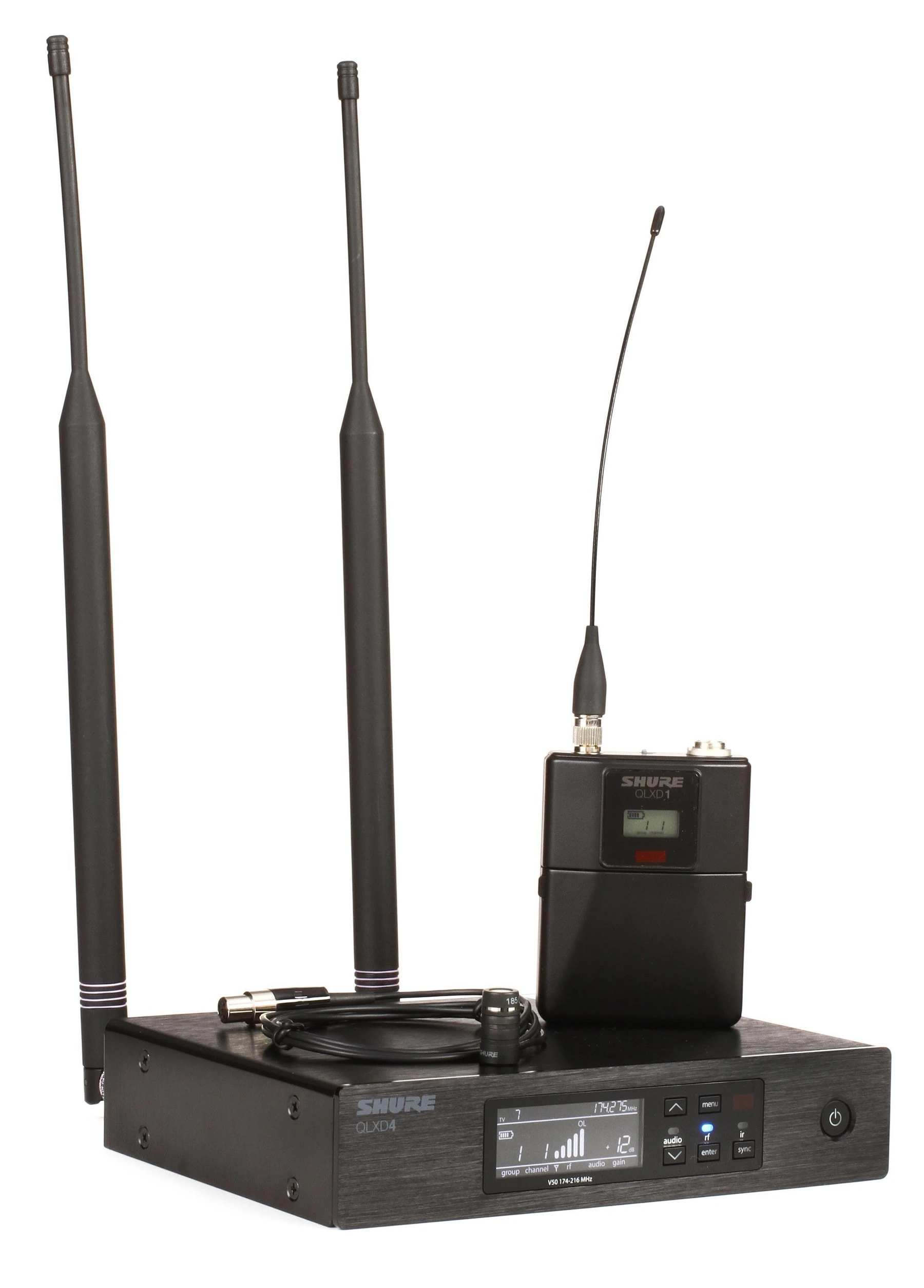 Shure QLXD14/85 无线心形指向性领夹麦克风系统 - V50 频段