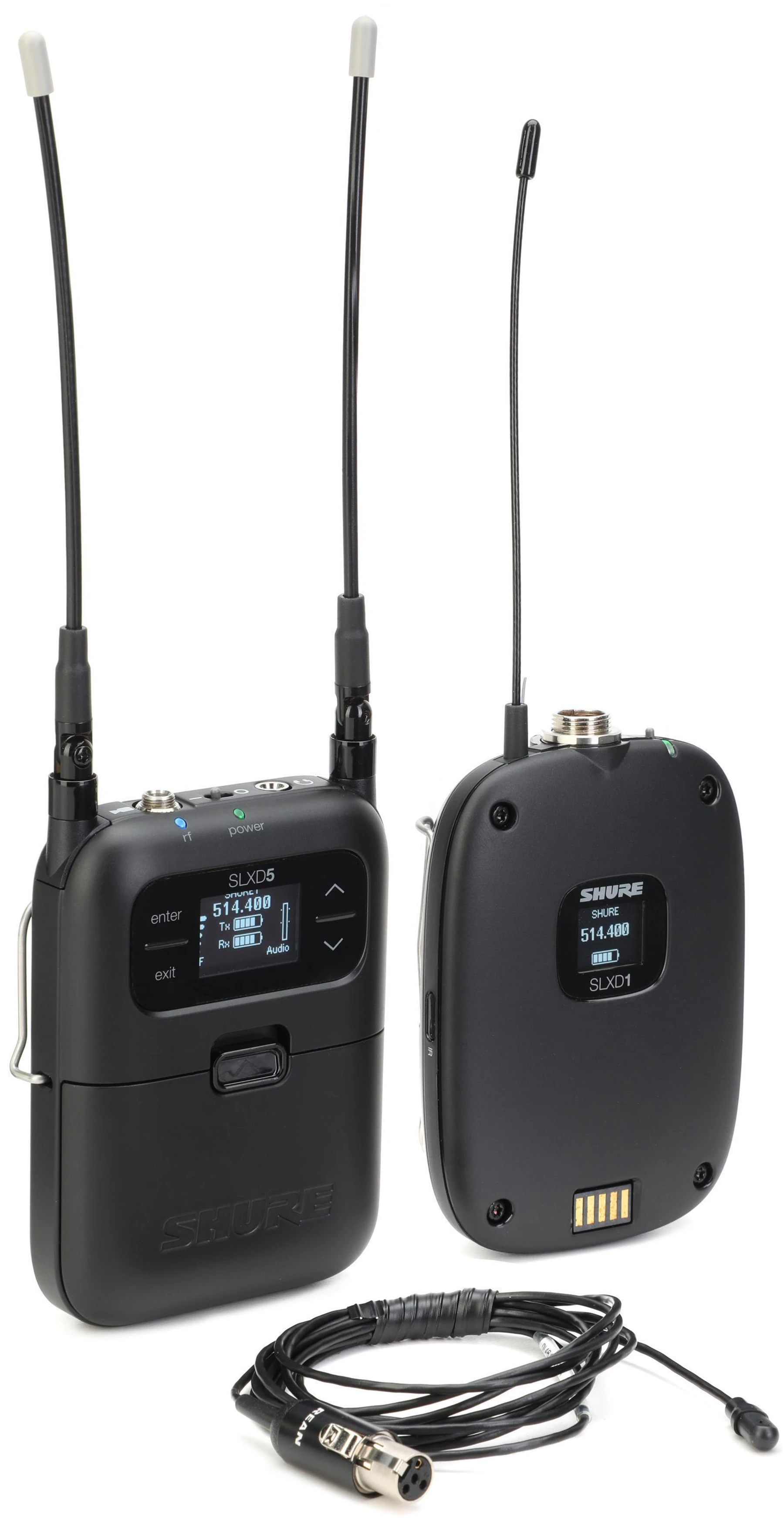 Shure SLXD15/DL4B 配备 DL4B 领夹麦克风的无线腰包系统 - H55 频段