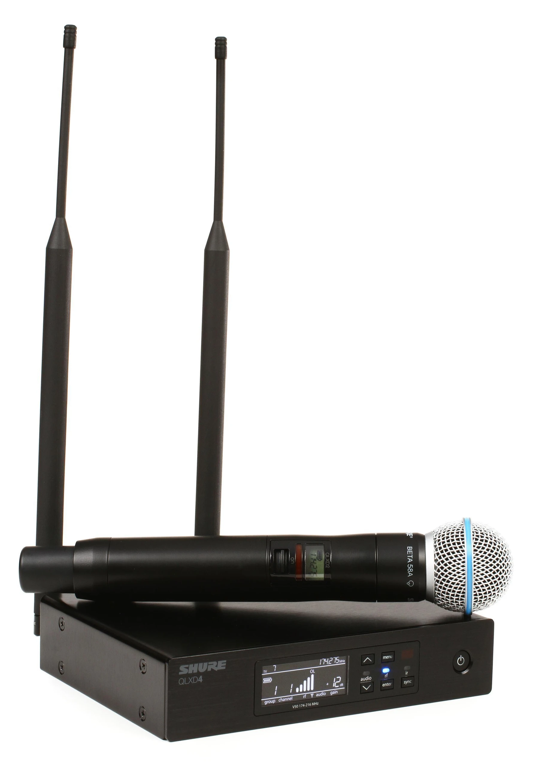 Shure QLXD24/B58 数字无线手持麦克风系统 - V50 频段