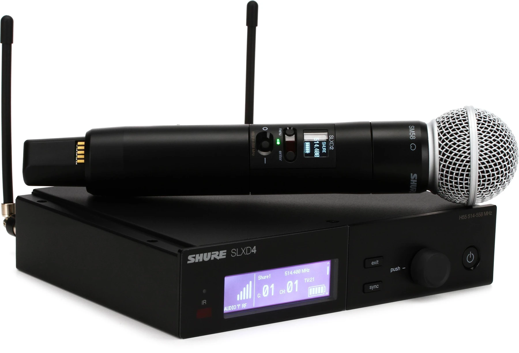 Shure SLXD24/SM58 数字无线手持麦克风系统 - J52 频段