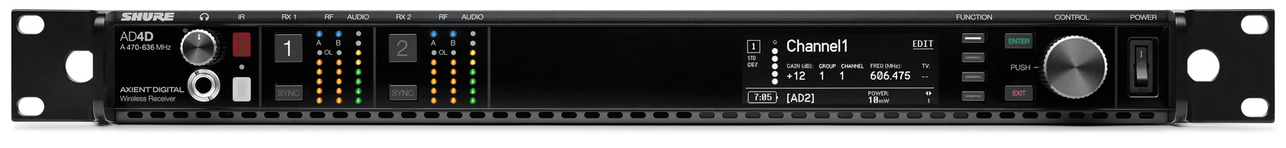 Shure AD4DNP 双通道数字无线接收机