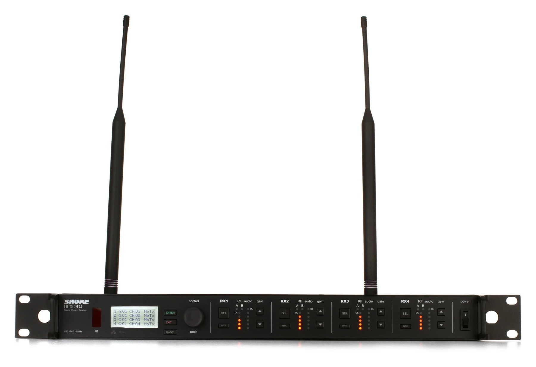 Shure ULXD4Q 四通道数字无线接收机 - V50 频段