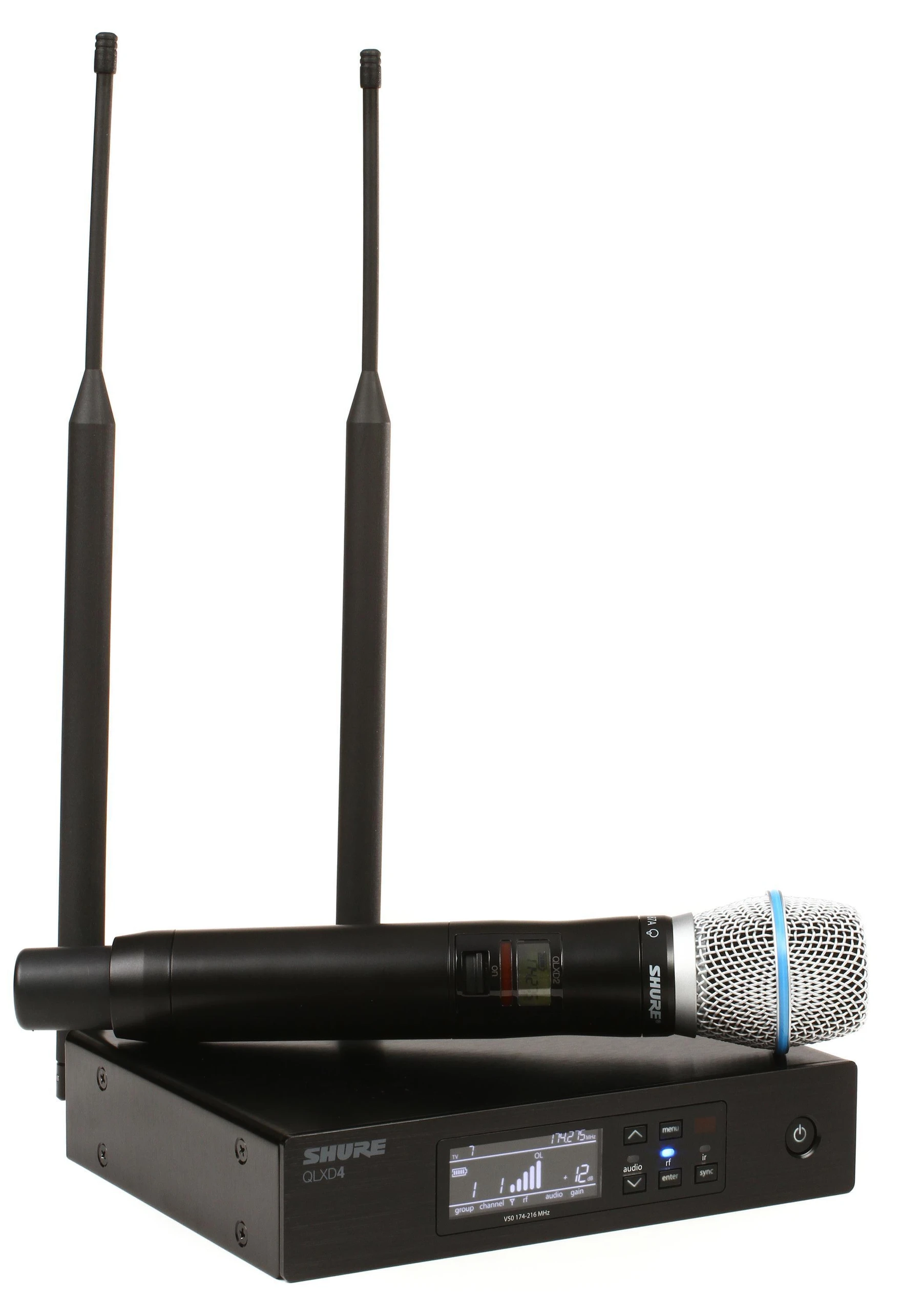 Shure QLXD24/B87A 数字无线手持麦克风系统 - V50 频段