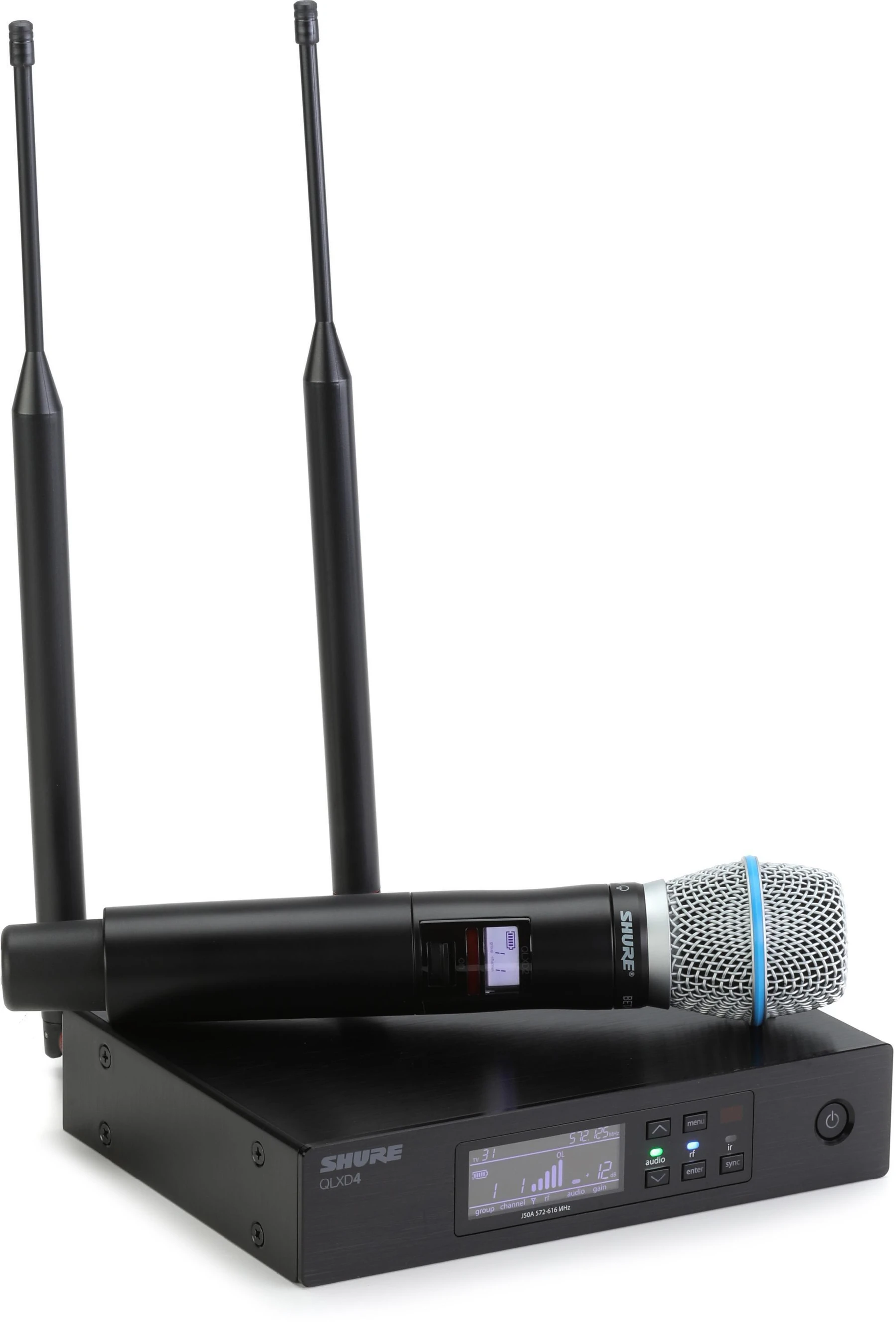Shure QLXD24/B87A 数字无线手持麦克风系统 - J50A 频段