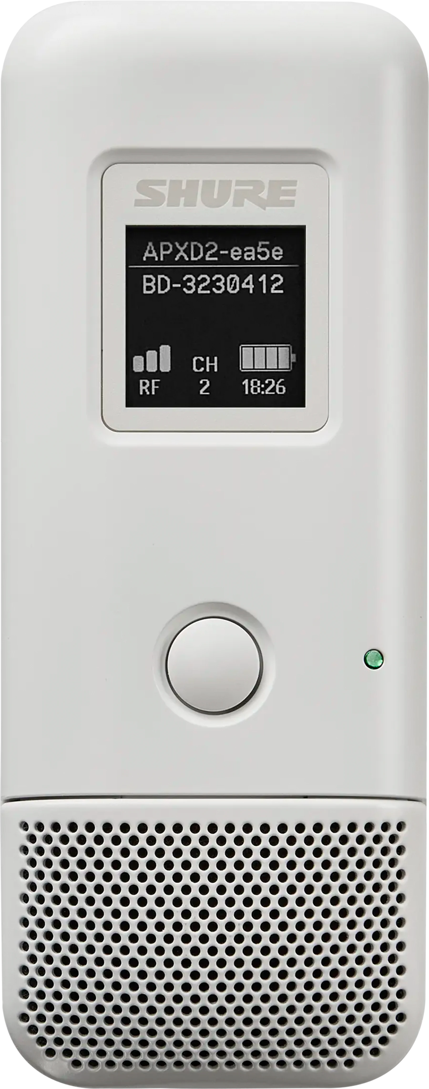 Shure MXW6X 界面式发射机，配心形指向性音头 - Z10 频段，白色