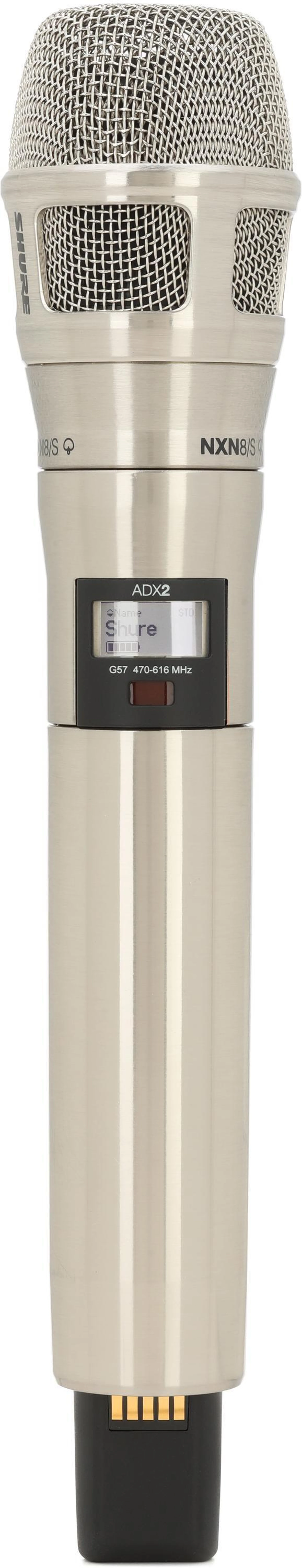 Shure ADX2/N8S 无线手持麦克风发射机 - 镍色